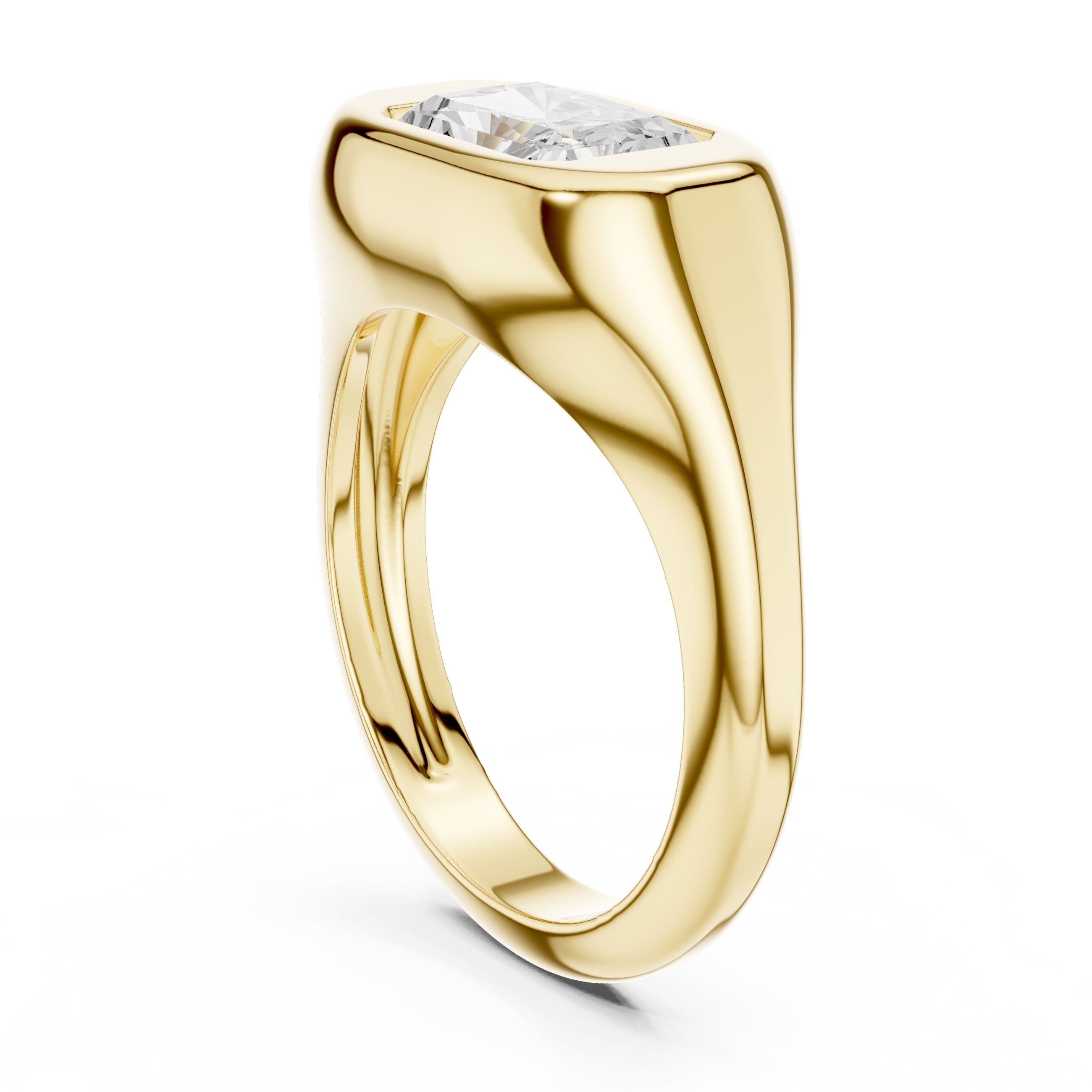 The Fortress Setting 2ct Yellow Gold Radiant