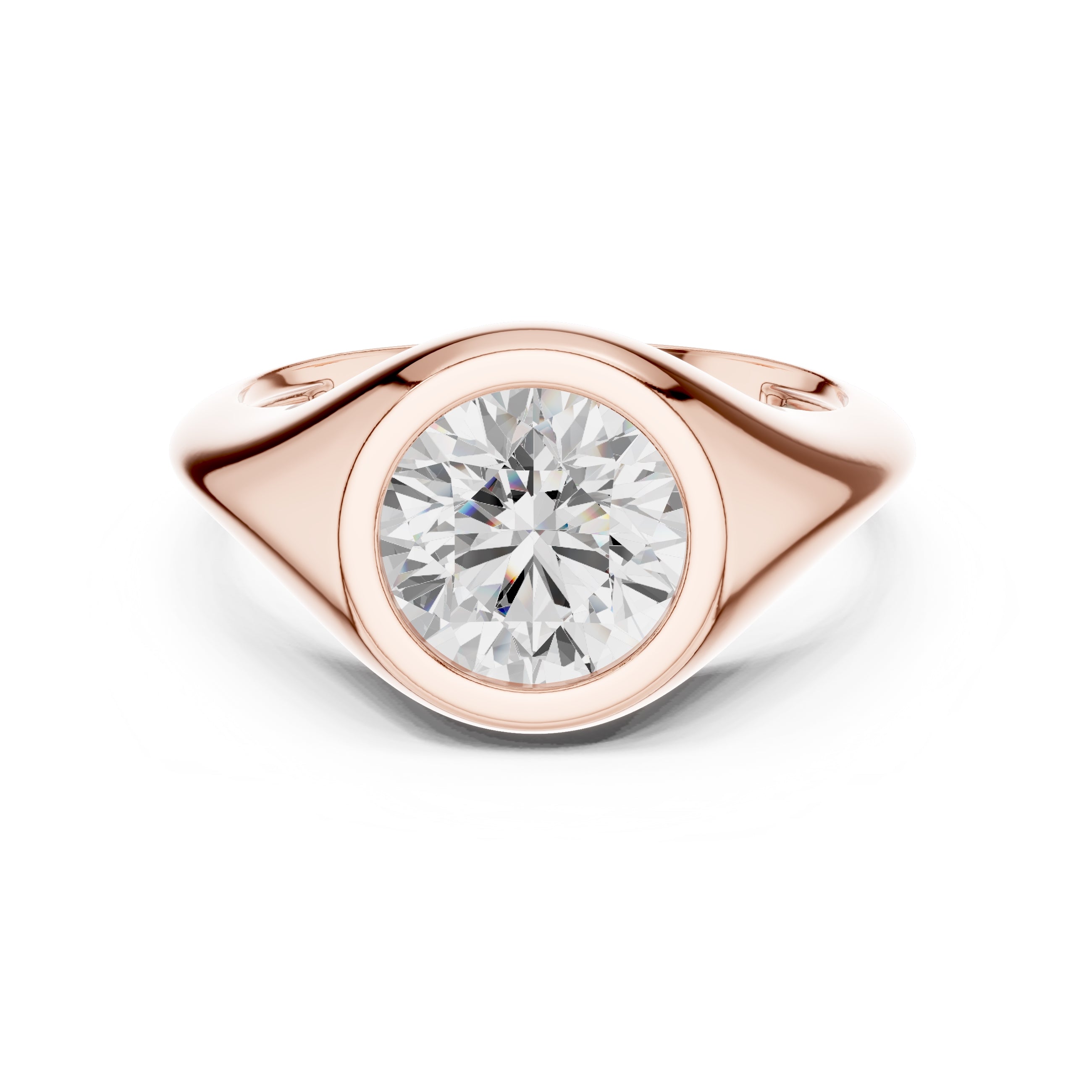 The Fortress Setting 2ct Rose Gold Round