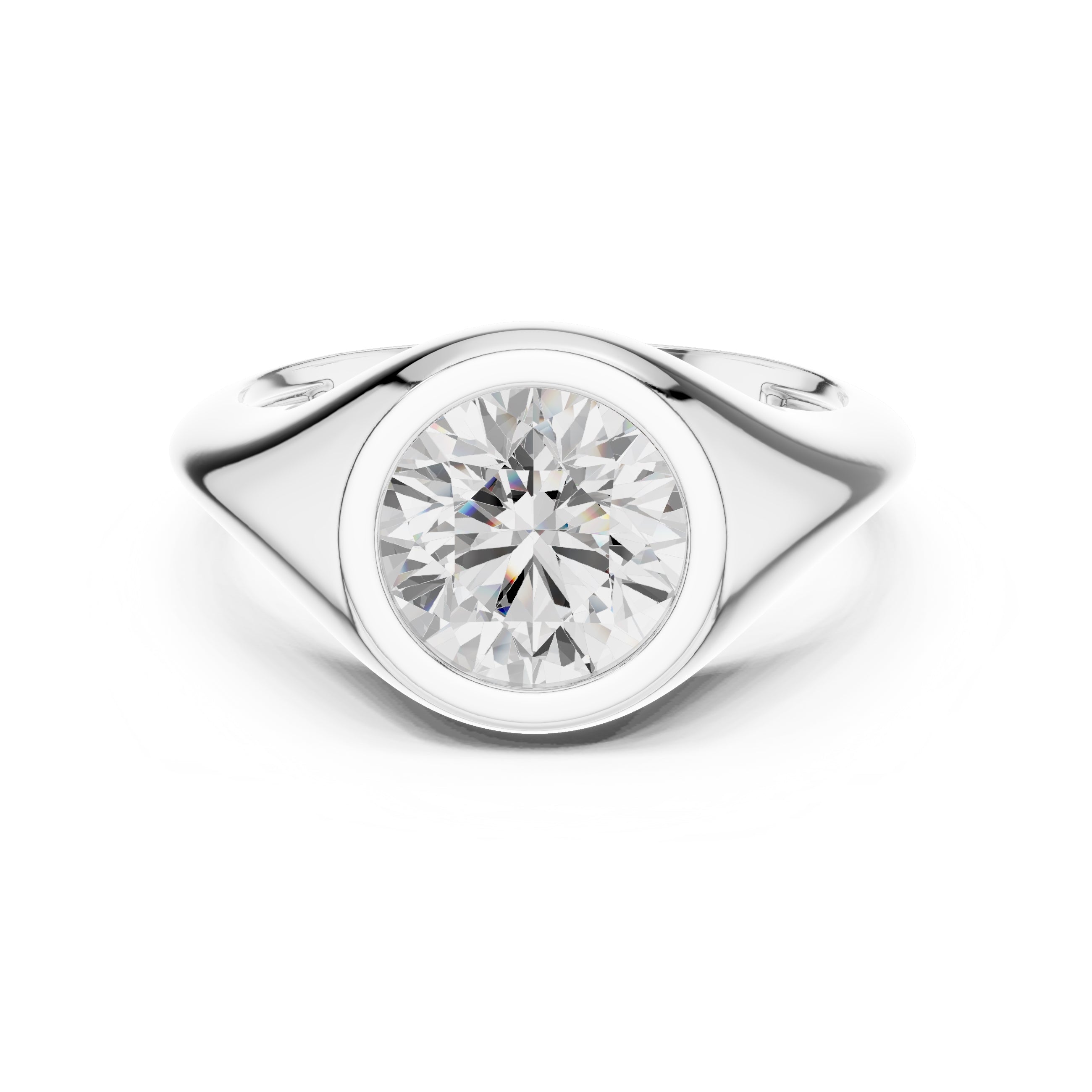 The Fortress Setting 2ct White Gold Round