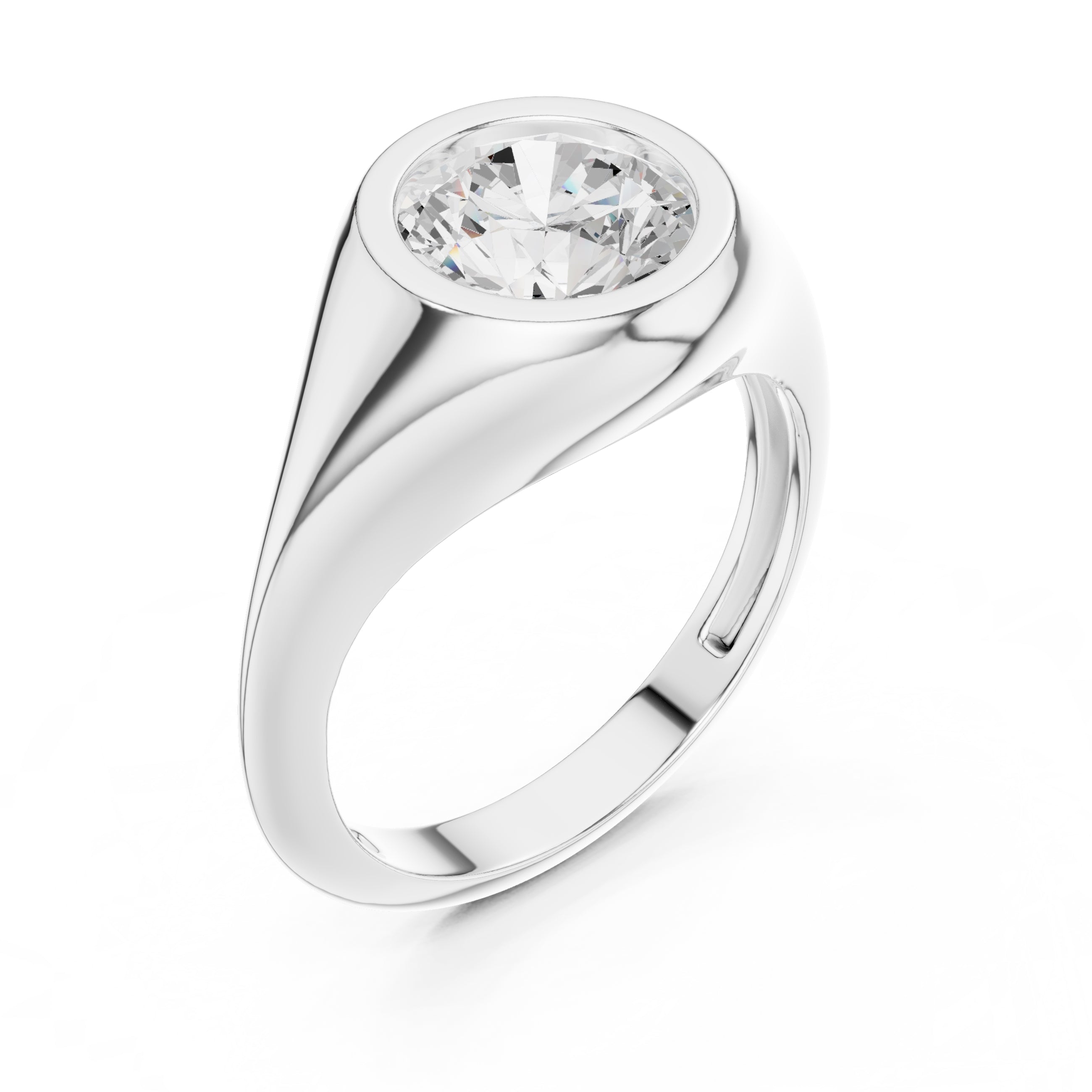 The Fortress Setting 2ct White Gold Round