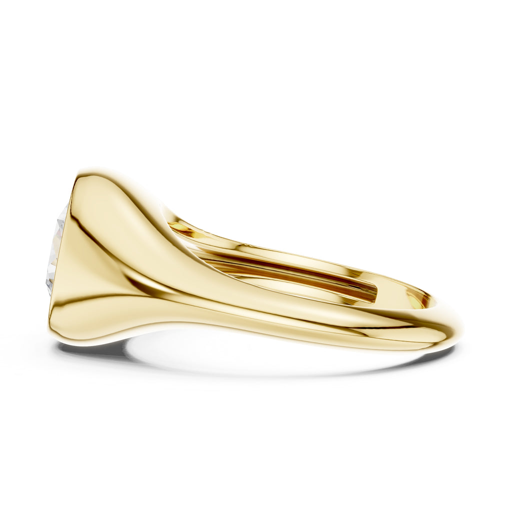 The Fortress Setting 2ct Yellow Gold Round