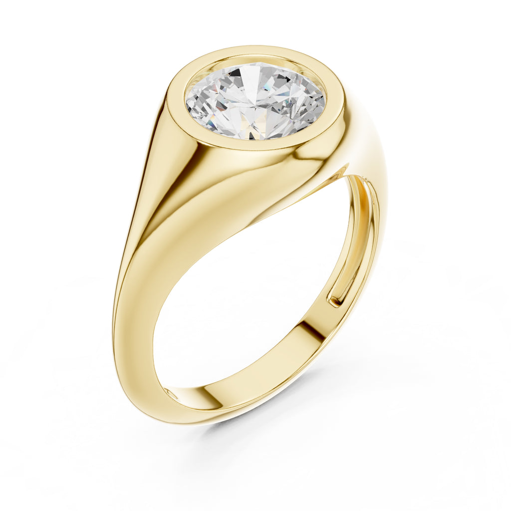 The Fortress Setting 2ct Yellow Gold Round