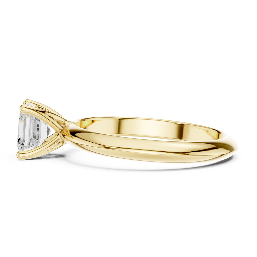 The Signature Four-Prong Solitaire 1ct Yellow Gold Asscher