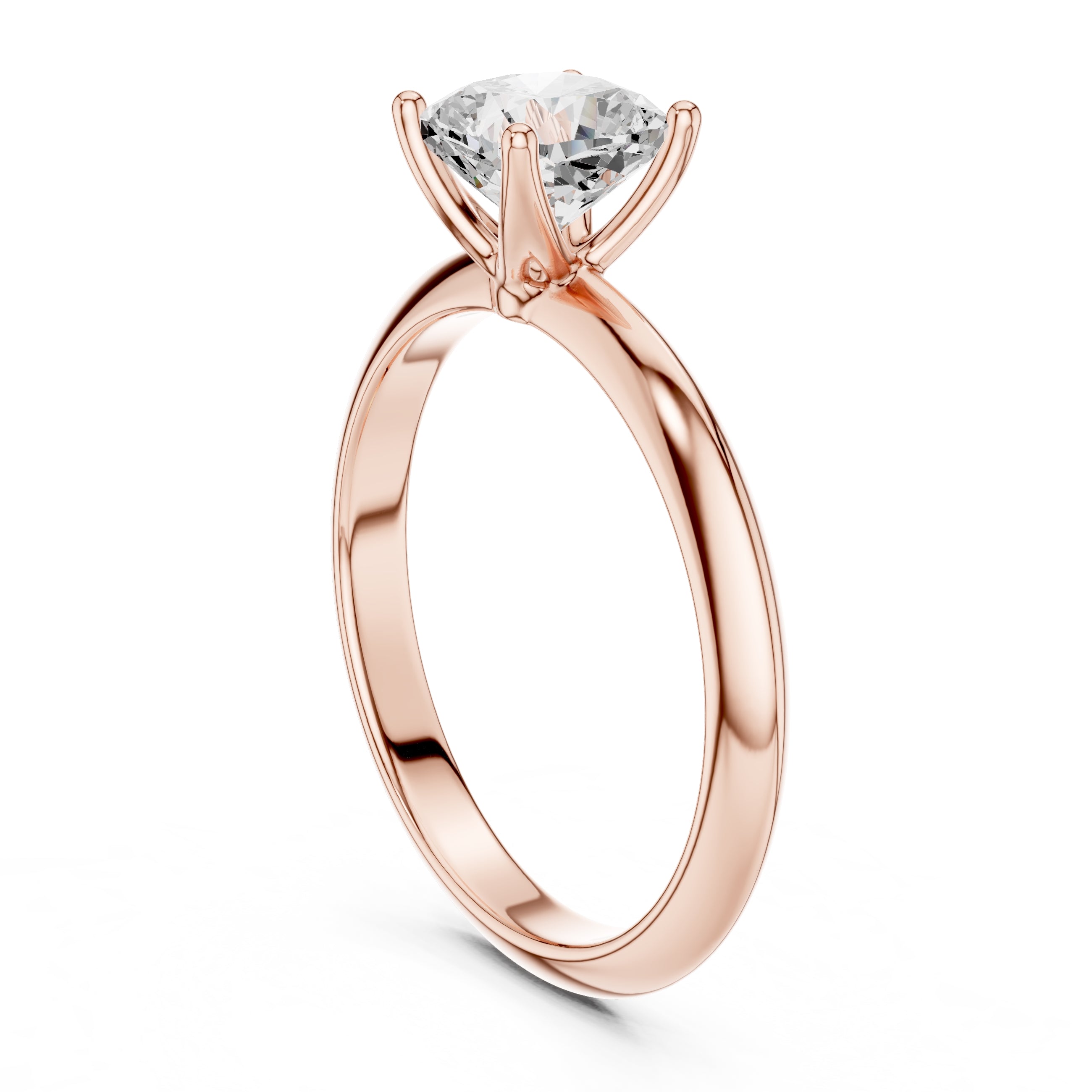 The Signature Four-Prong Solitaire 1ct Rose Gold Cushion