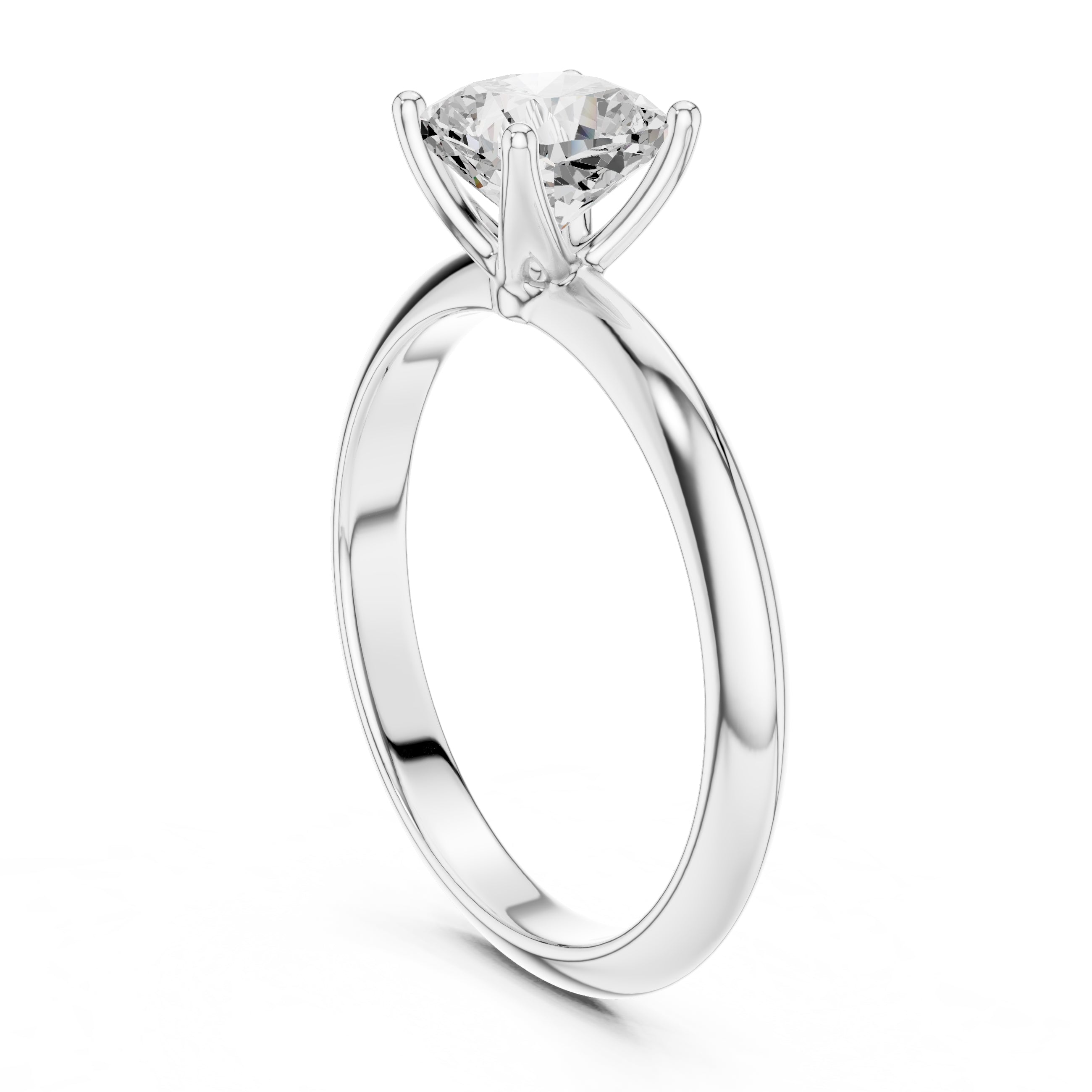 The Signature Four-Prong Solitaire 1ct White Gold Cushion