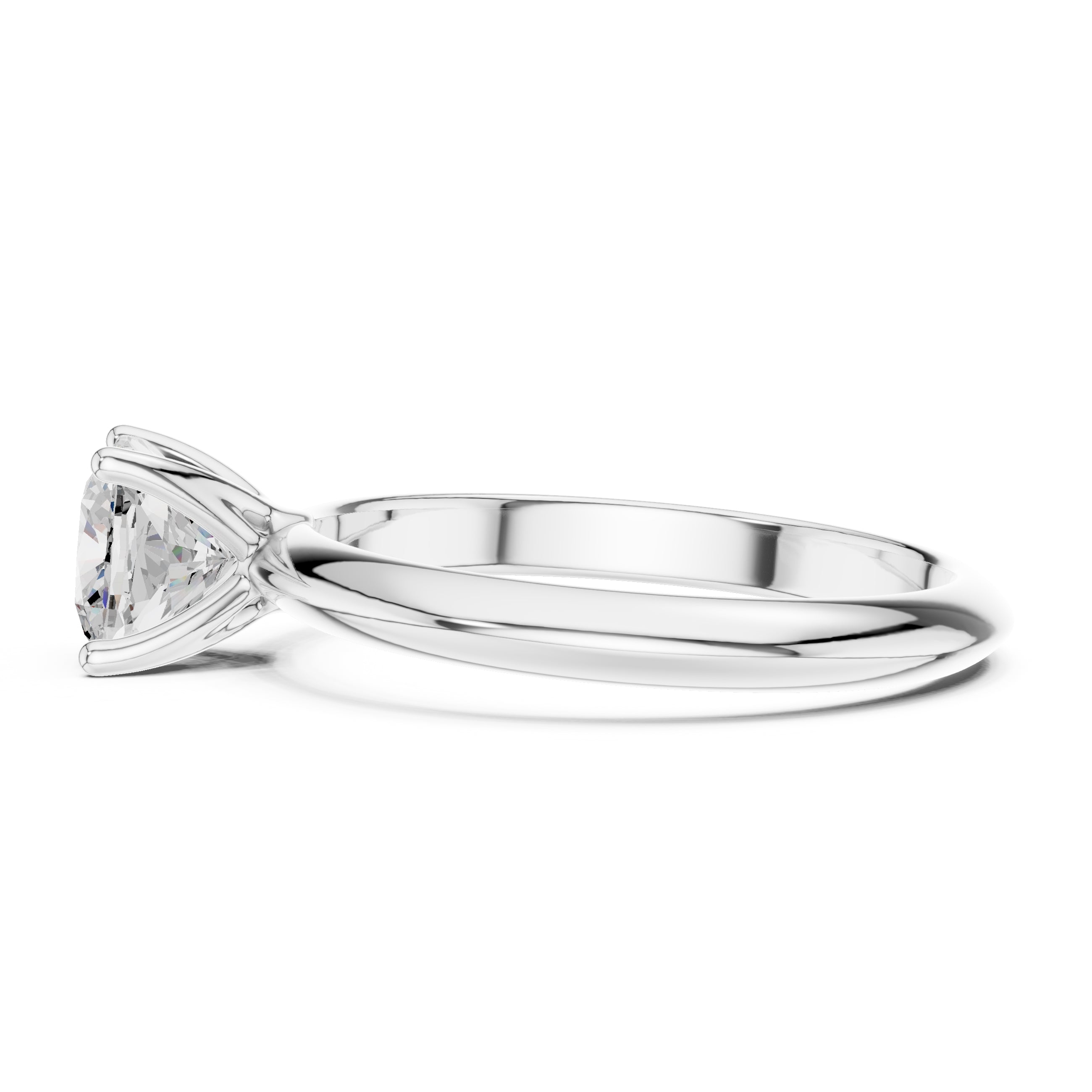 The Signature Four-Prong Solitaire 1ct White Gold Cushion