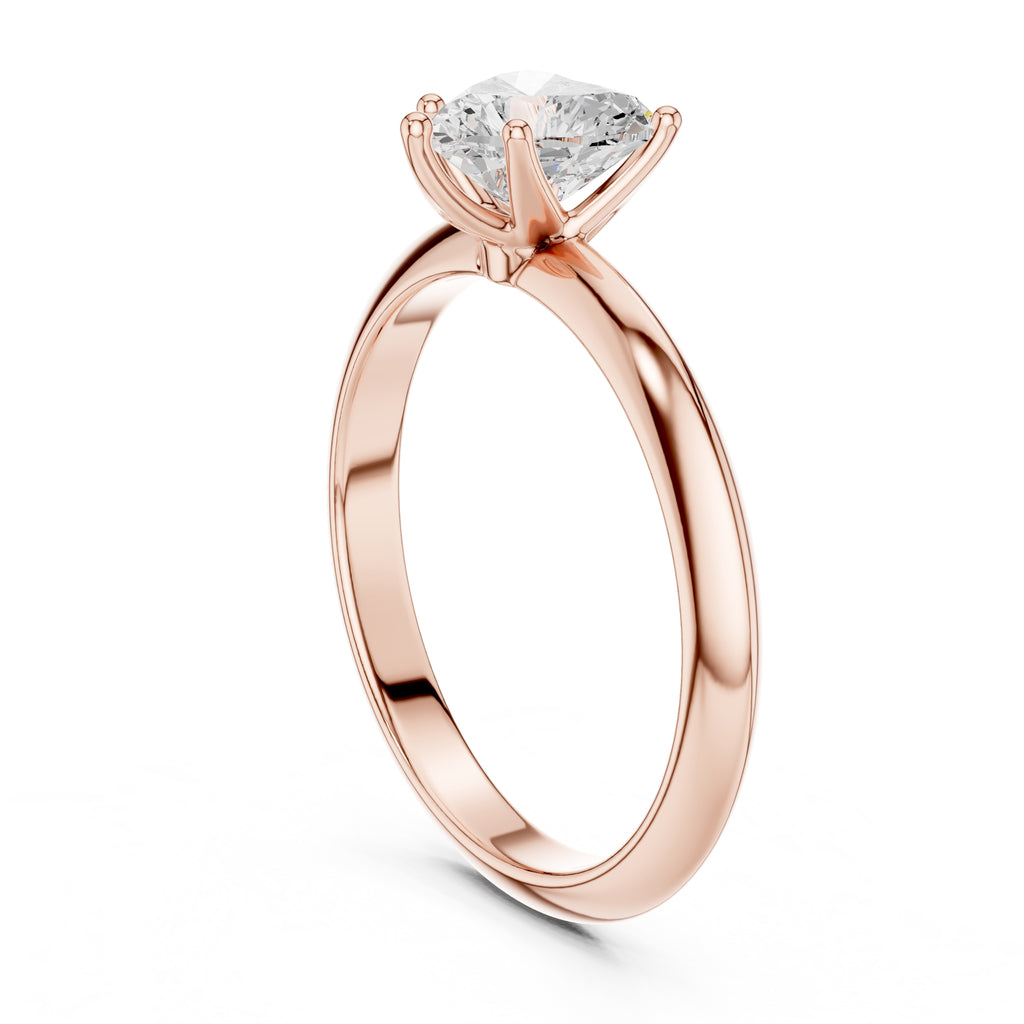 The Signature Four-Prong Solitaire 1ct Rose Gold Heart