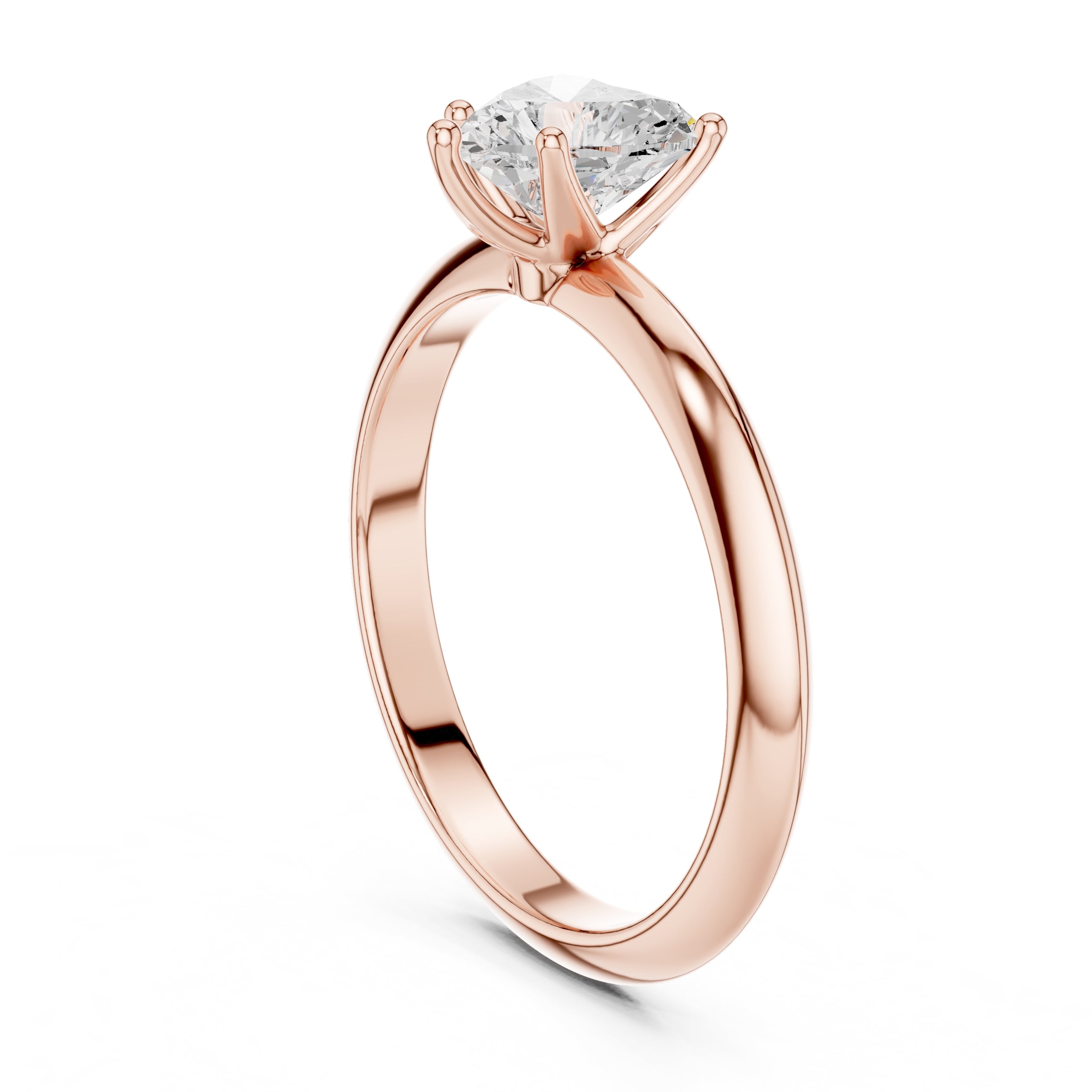 The Signature Four-Prong Solitaire 1ct Rose Gold Heart