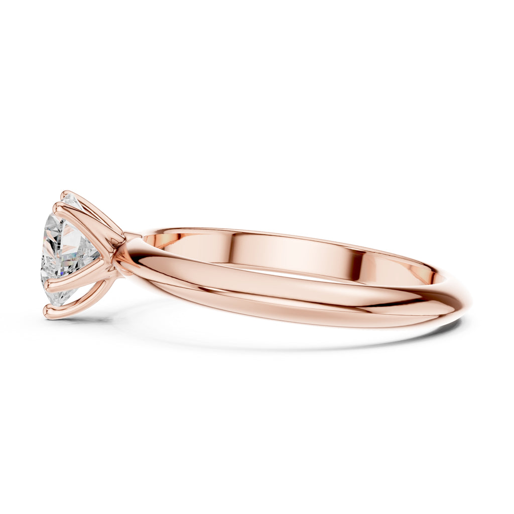 The Signature Four-Prong Solitaire 1ct Rose Gold Heart