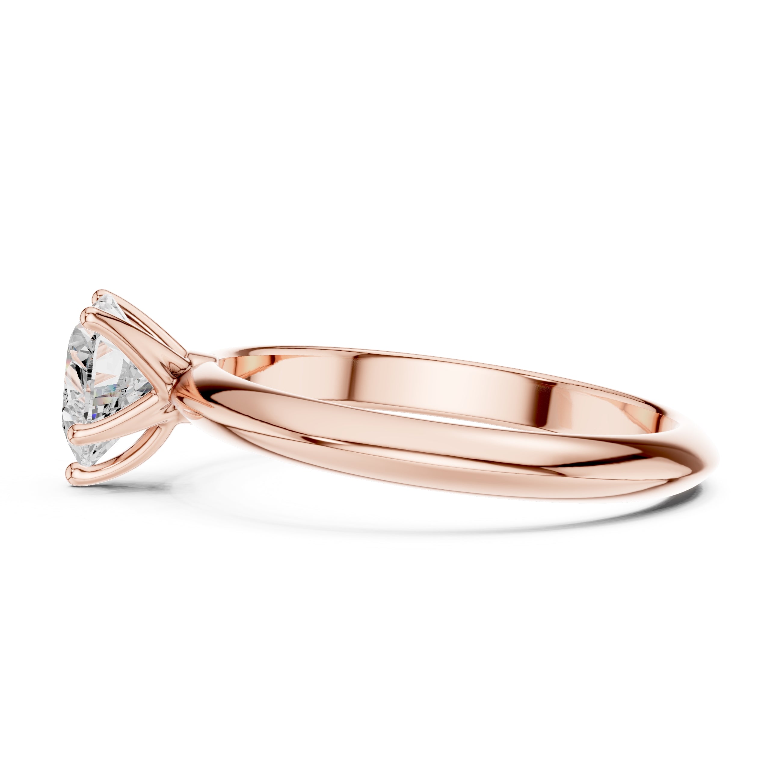 The Signature Four-Prong Solitaire 1ct Rose Gold Heart