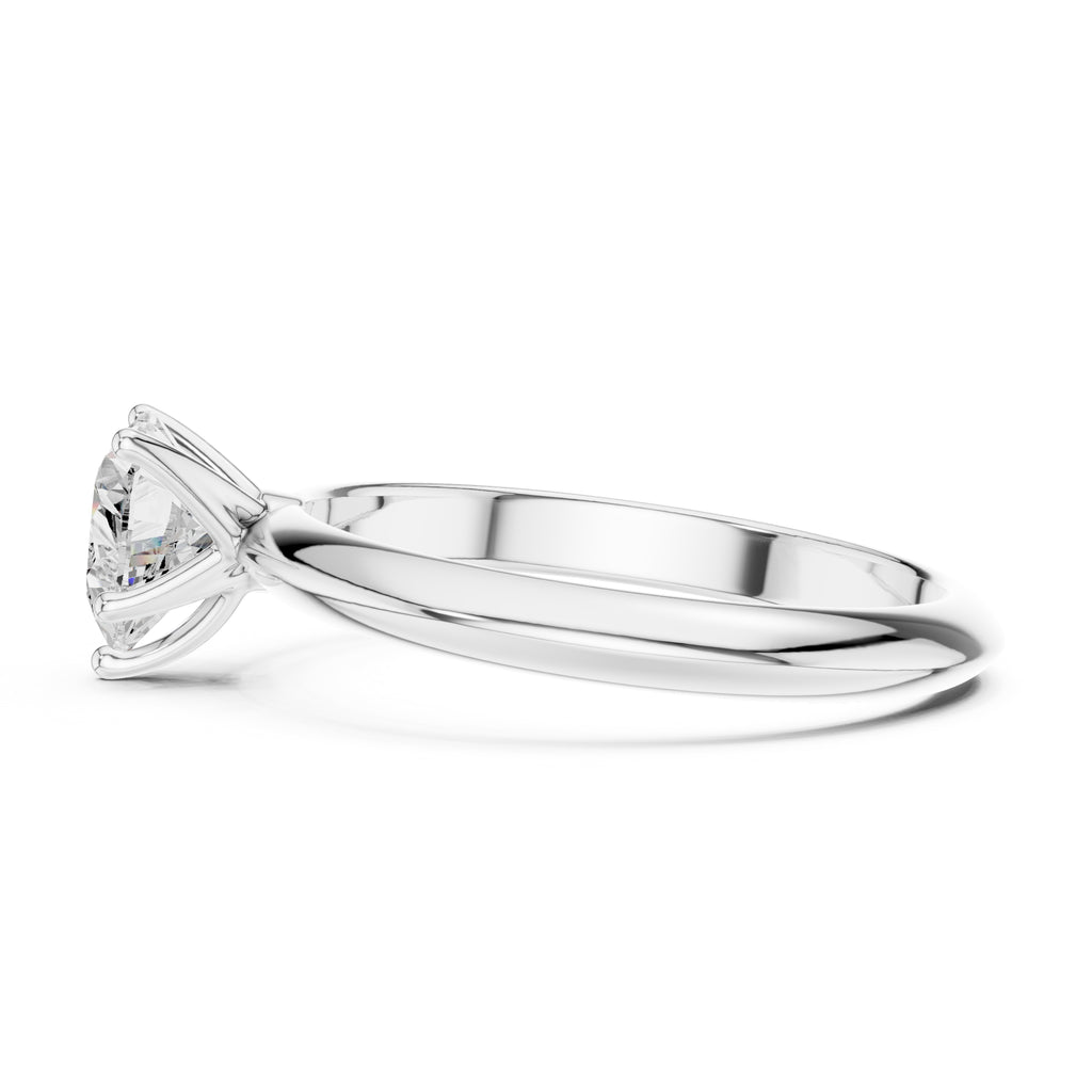 The Signature Four-Prong Solitaire 1ct White Gold Heart