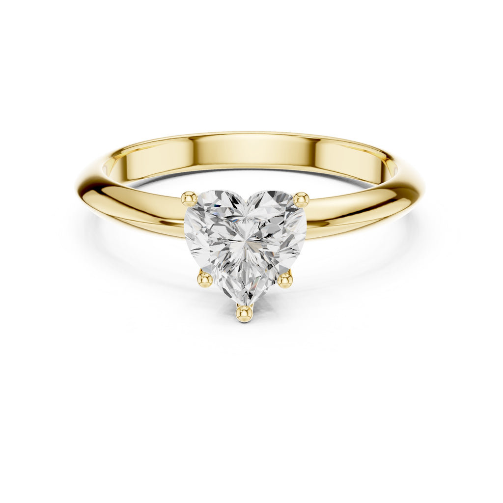 The Signature Four-Prong Solitaire 1ct Yellow Gold Heart