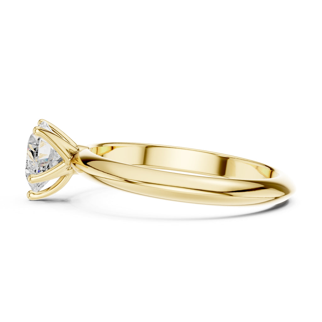 The Signature Four-Prong Solitaire 1ct Yellow Gold Heart