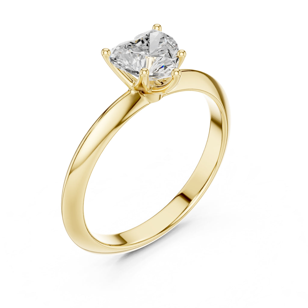 The Signature Four-Prong Solitaire 1ct Yellow Gold Heart