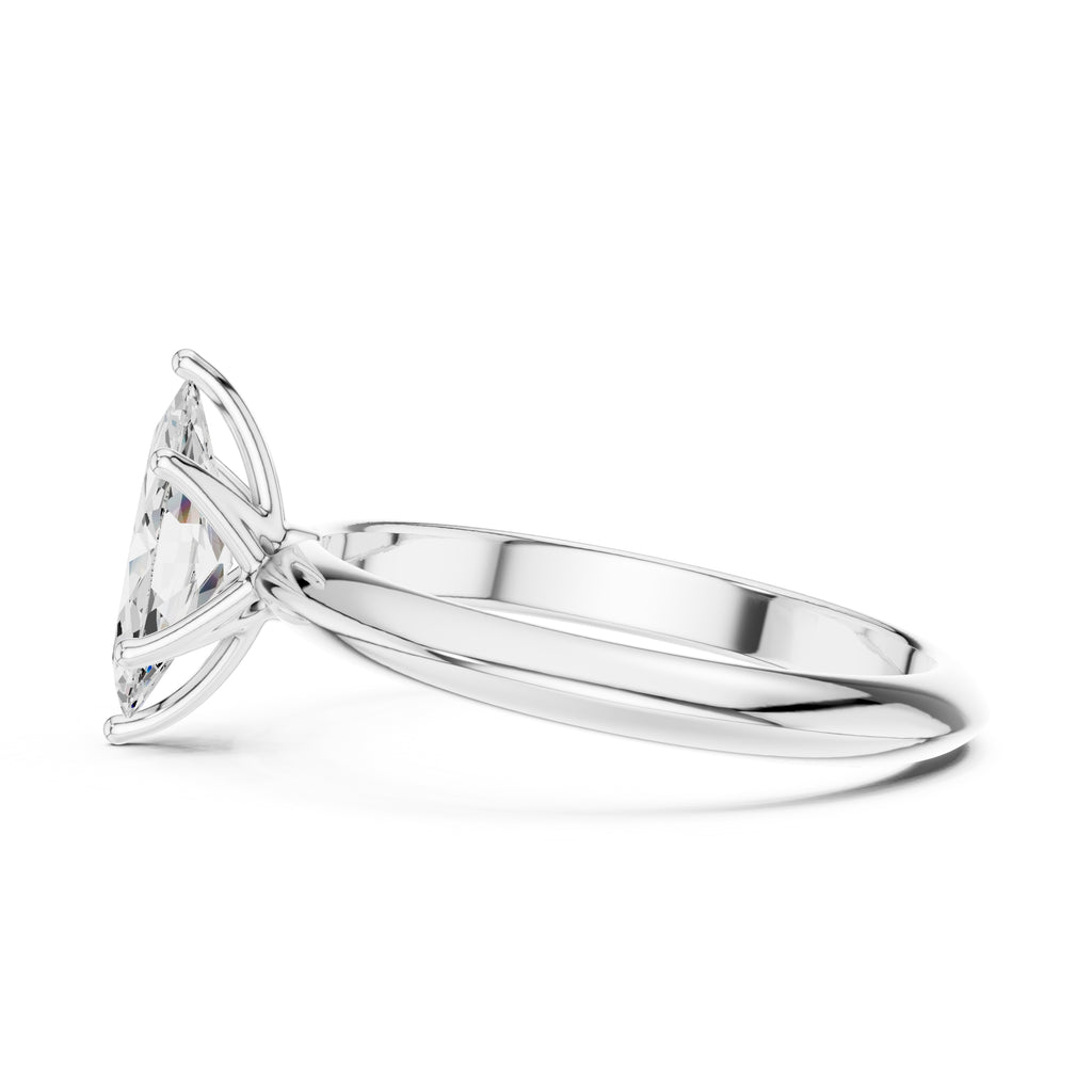 The Signature Four-Prong Solitaire 1ct White Gold Marquise