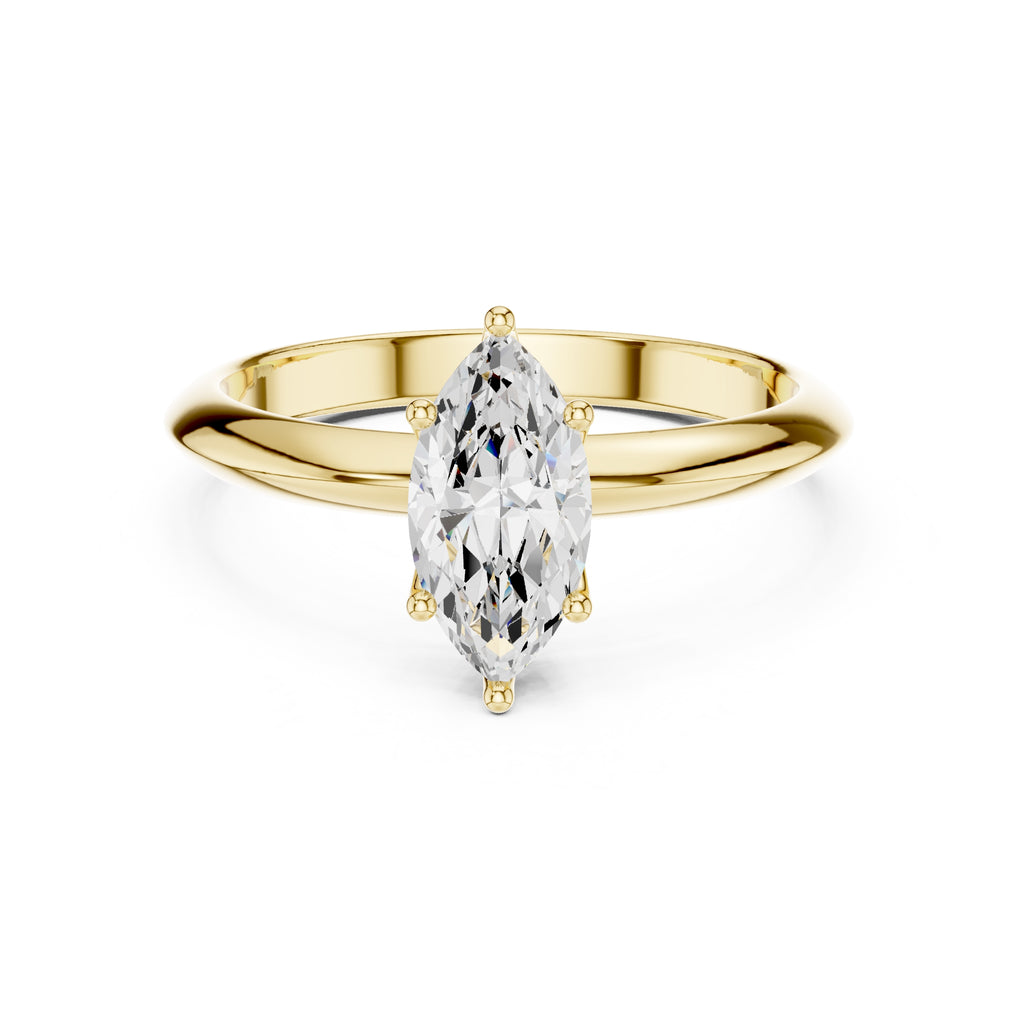 The Signature Four-Prong Solitaire 1ct Yellow Gold Marquise