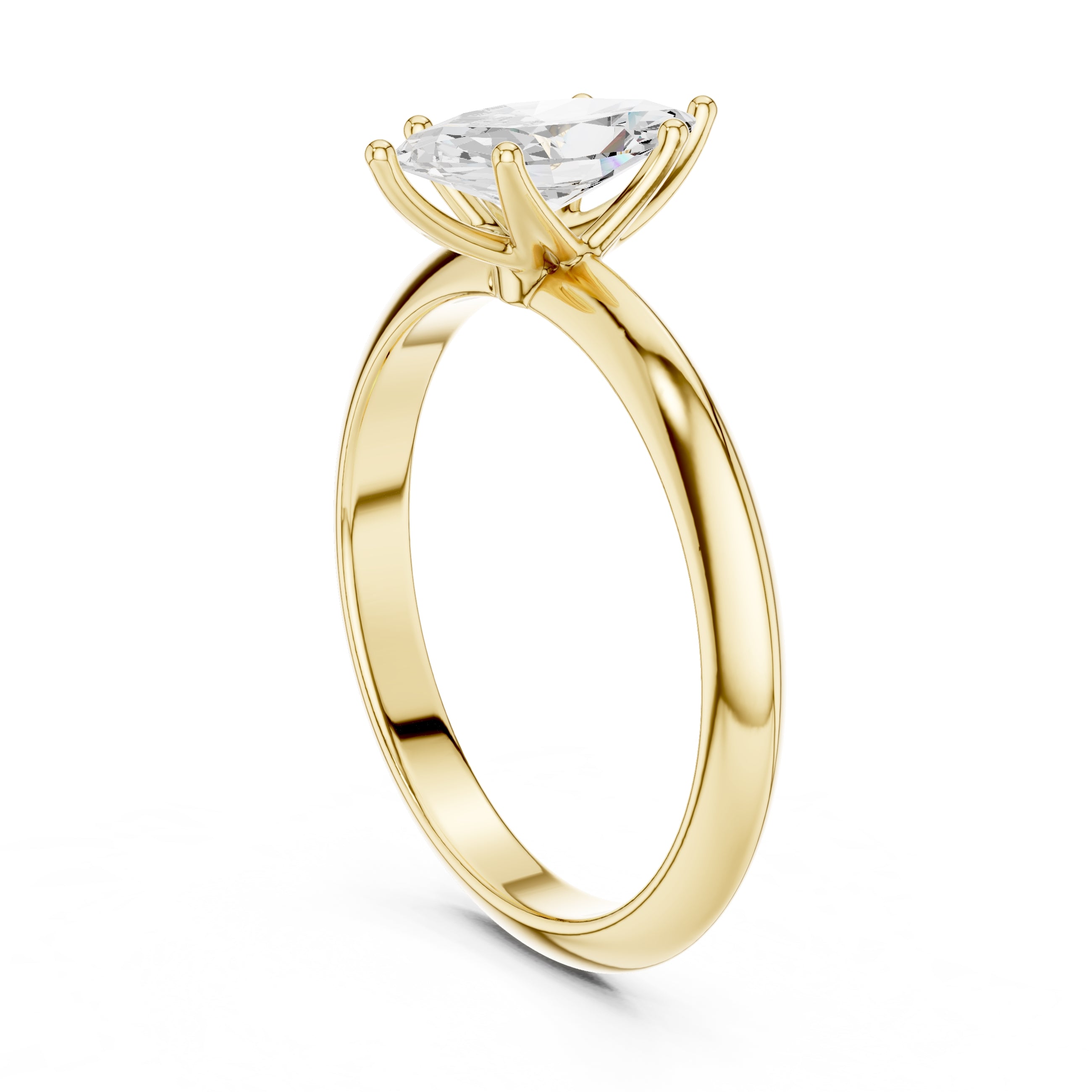 The Signature Four-Prong Solitaire 1ct Yellow Gold Marquise