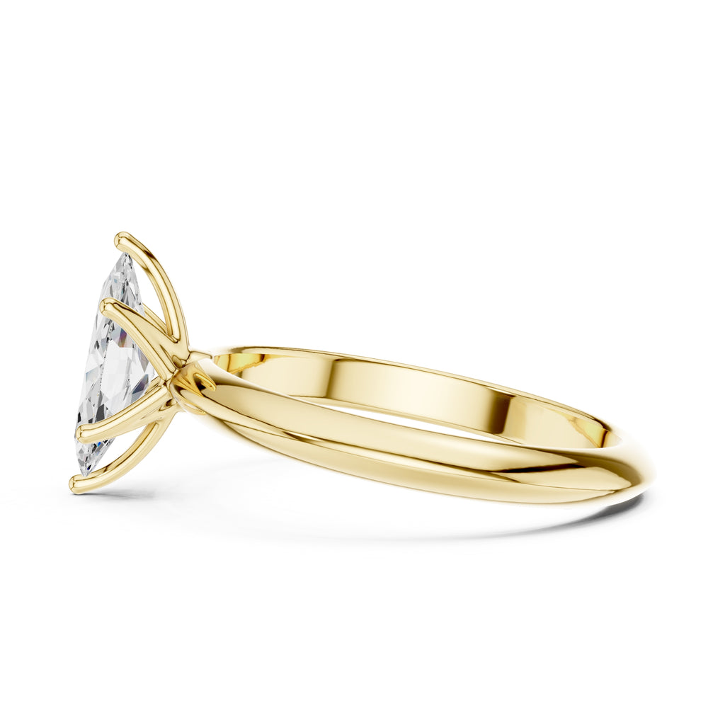 The Signature Four-Prong Solitaire 1ct Yellow Gold Marquise