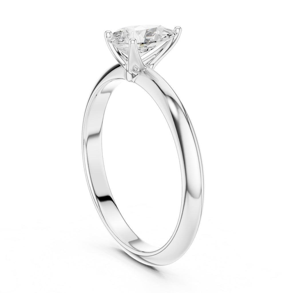 The Signature Four-Prong Solitaire 1ct White Gold Pear