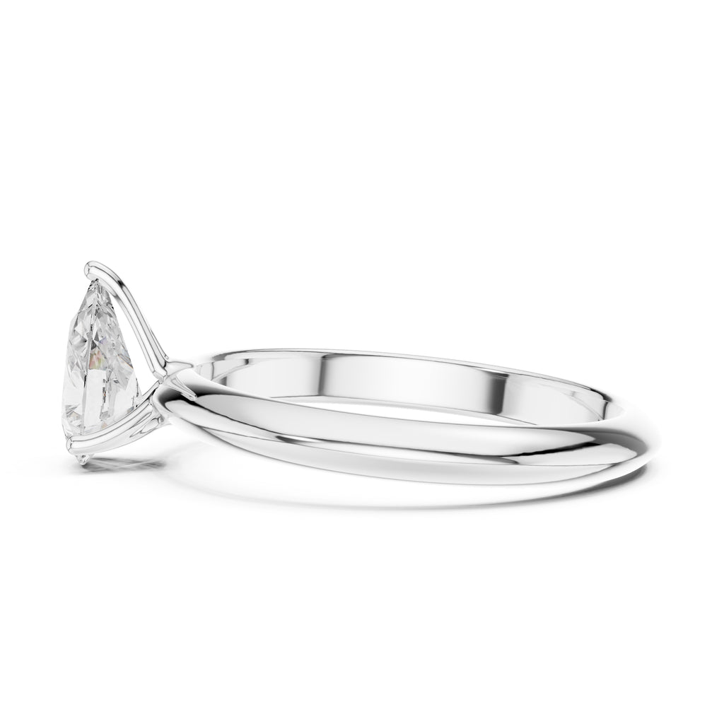 The Signature Four-Prong Solitaire 1ct White Gold Pear