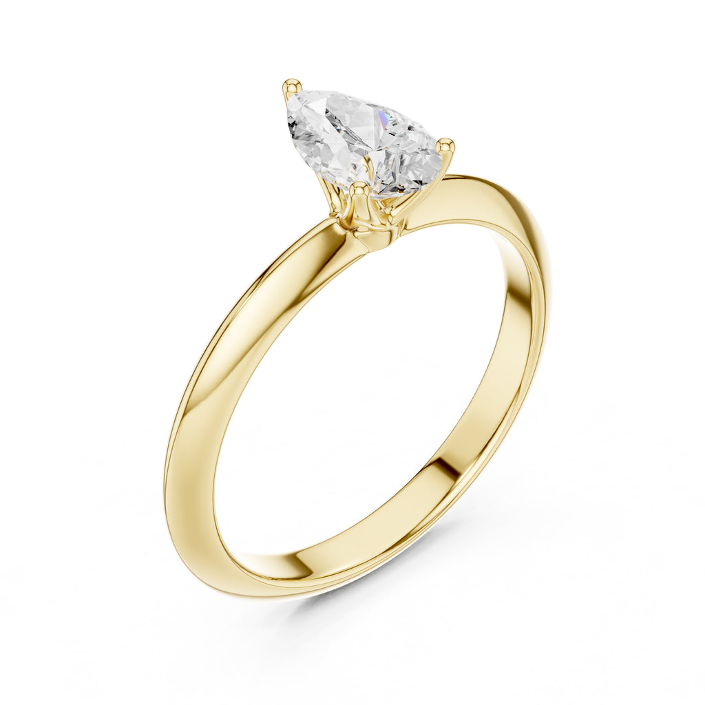 The Signature Four-Prong Solitaire 1ct Yellow Gold Pear