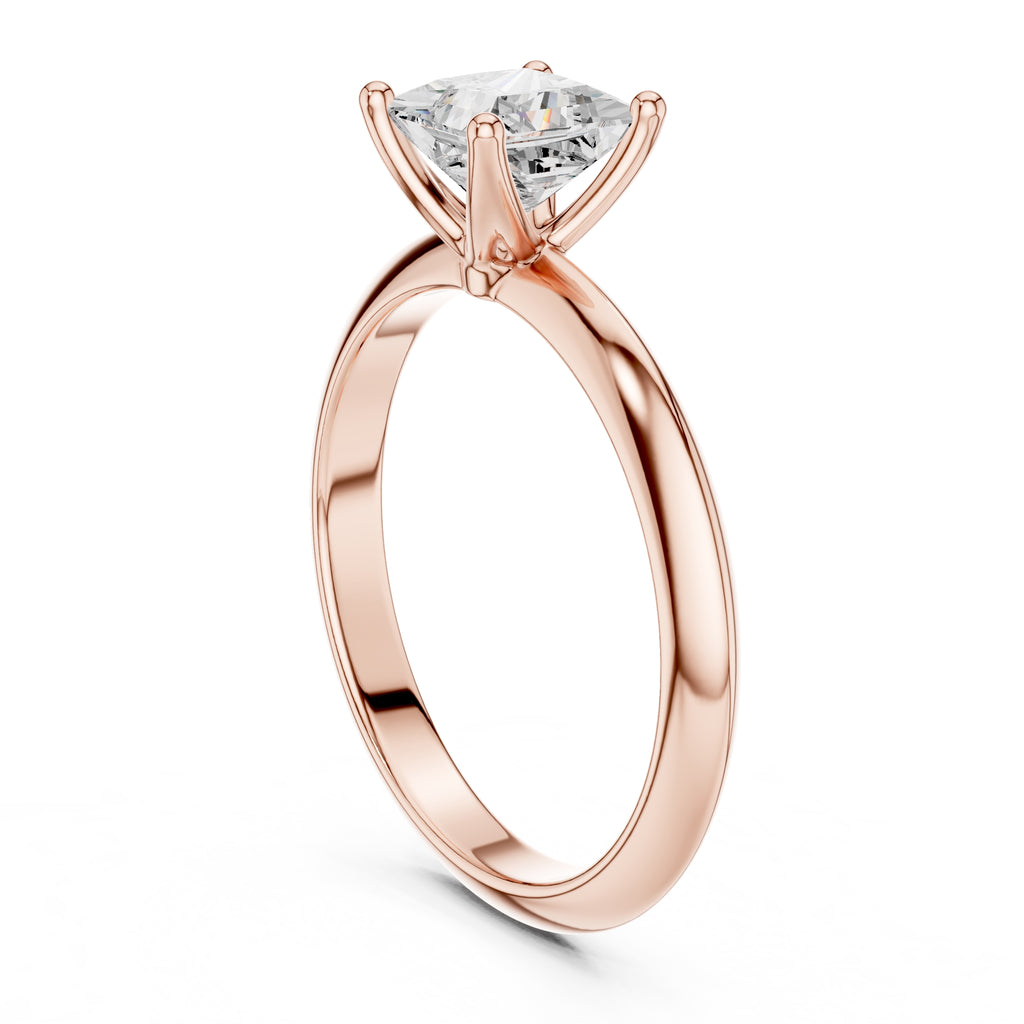 The Signature Four-Prong Solitaire 1ct Rose Gold Princess