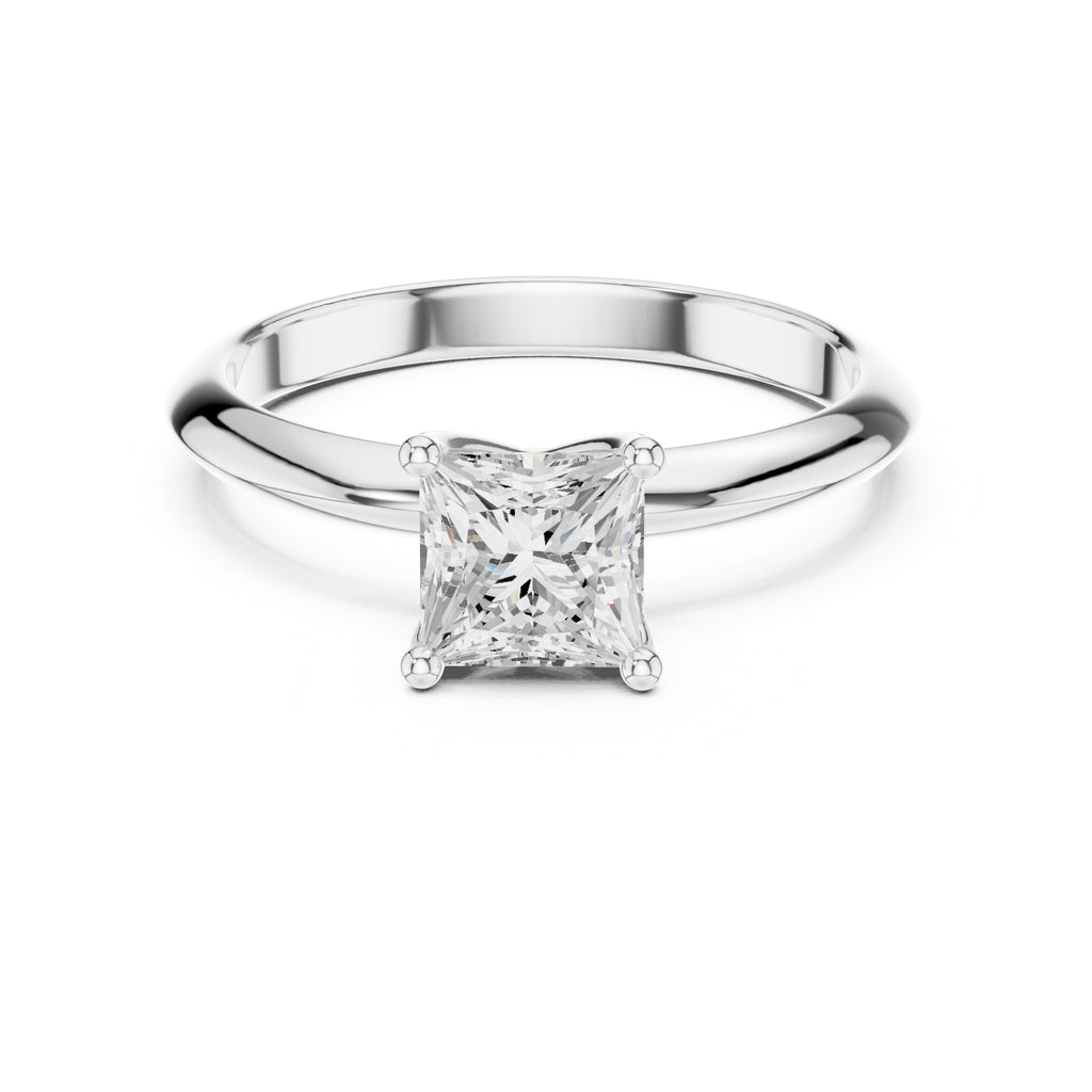 The Signature Four-Prong Solitaire 1ct White Gold Princess