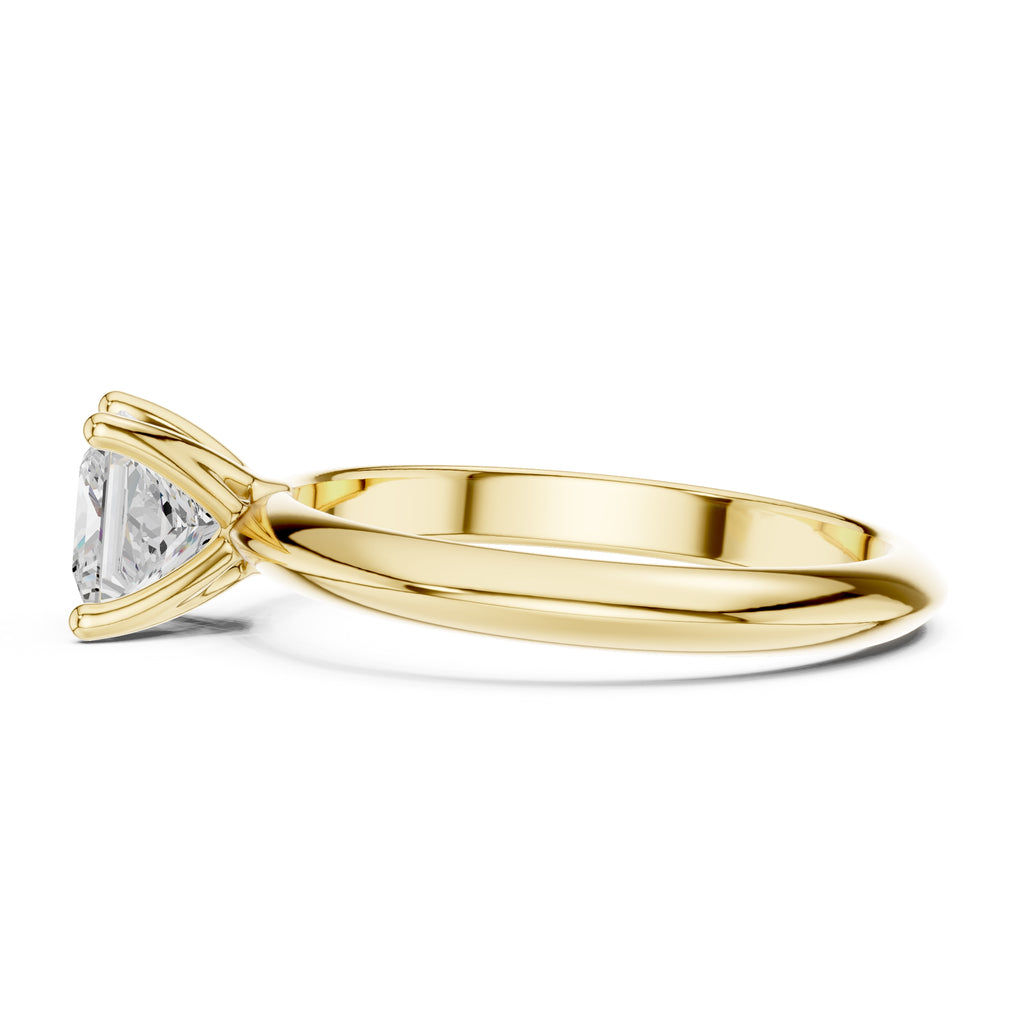 The Signature Four-Prong Solitaire 1ct Yellow Gold Princess