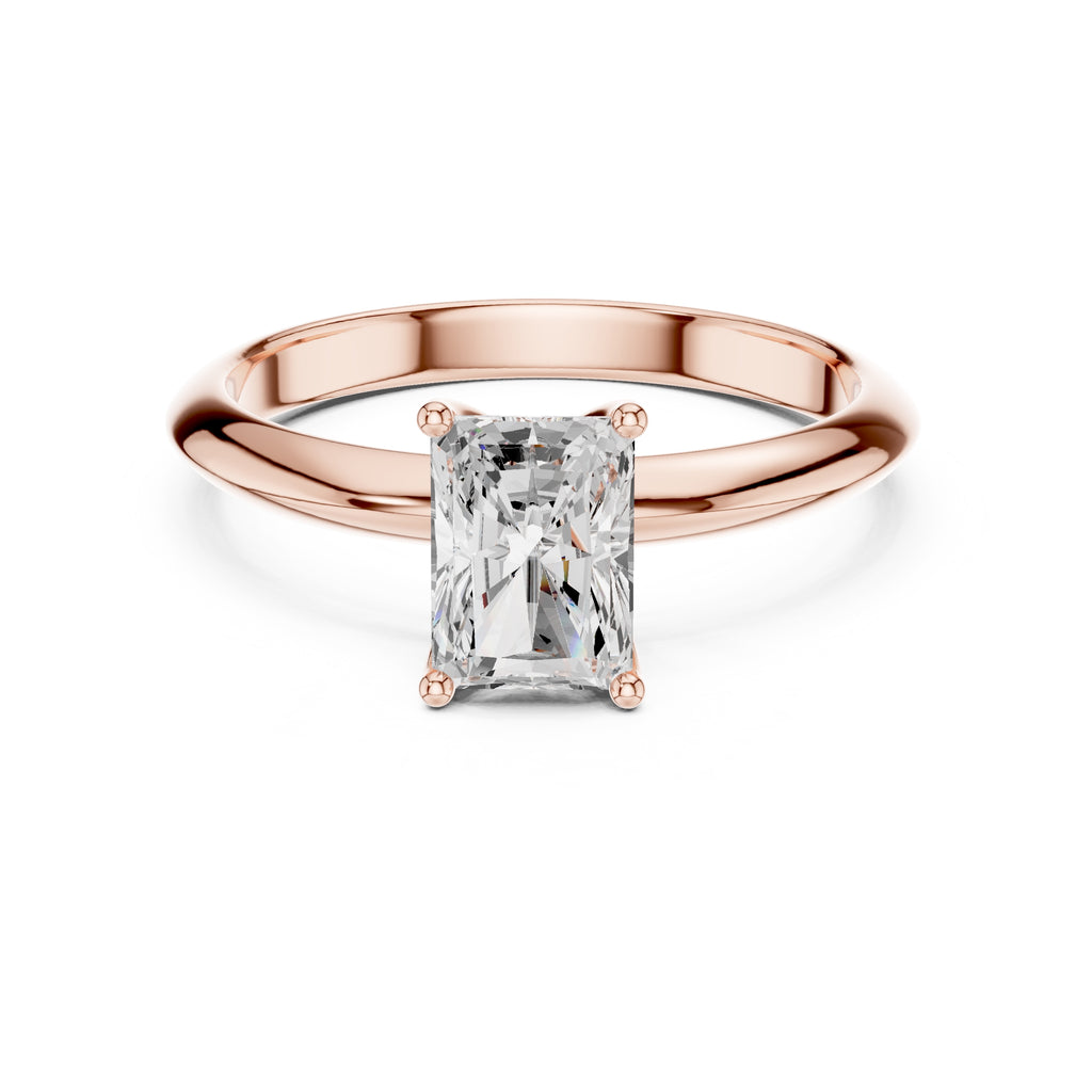 The Signature Four-Prong Solitaire 1ct Rose Gold Radiant