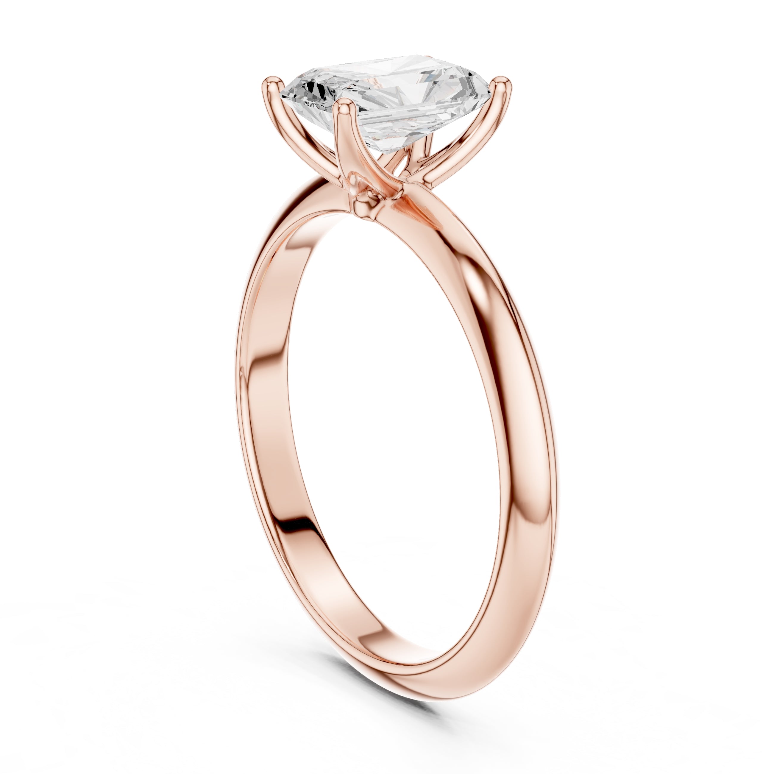 The Signature Four-Prong Solitaire 1ct Rose Gold Radiant