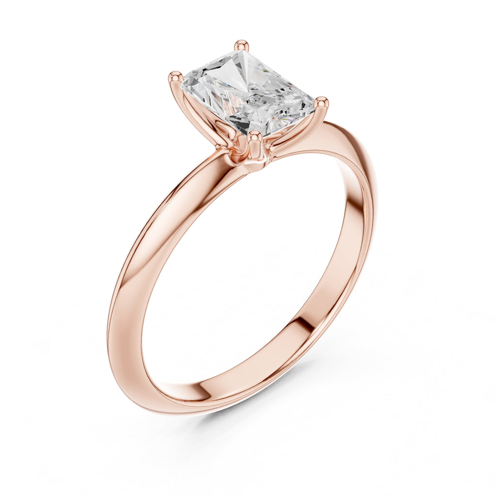 The Signature Four-Prong Solitaire 1ct Rose Gold Radiant