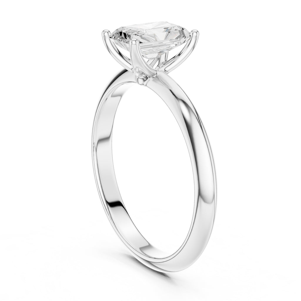 The Signature Four-Prong Solitaire 1ct White Gold Radiant