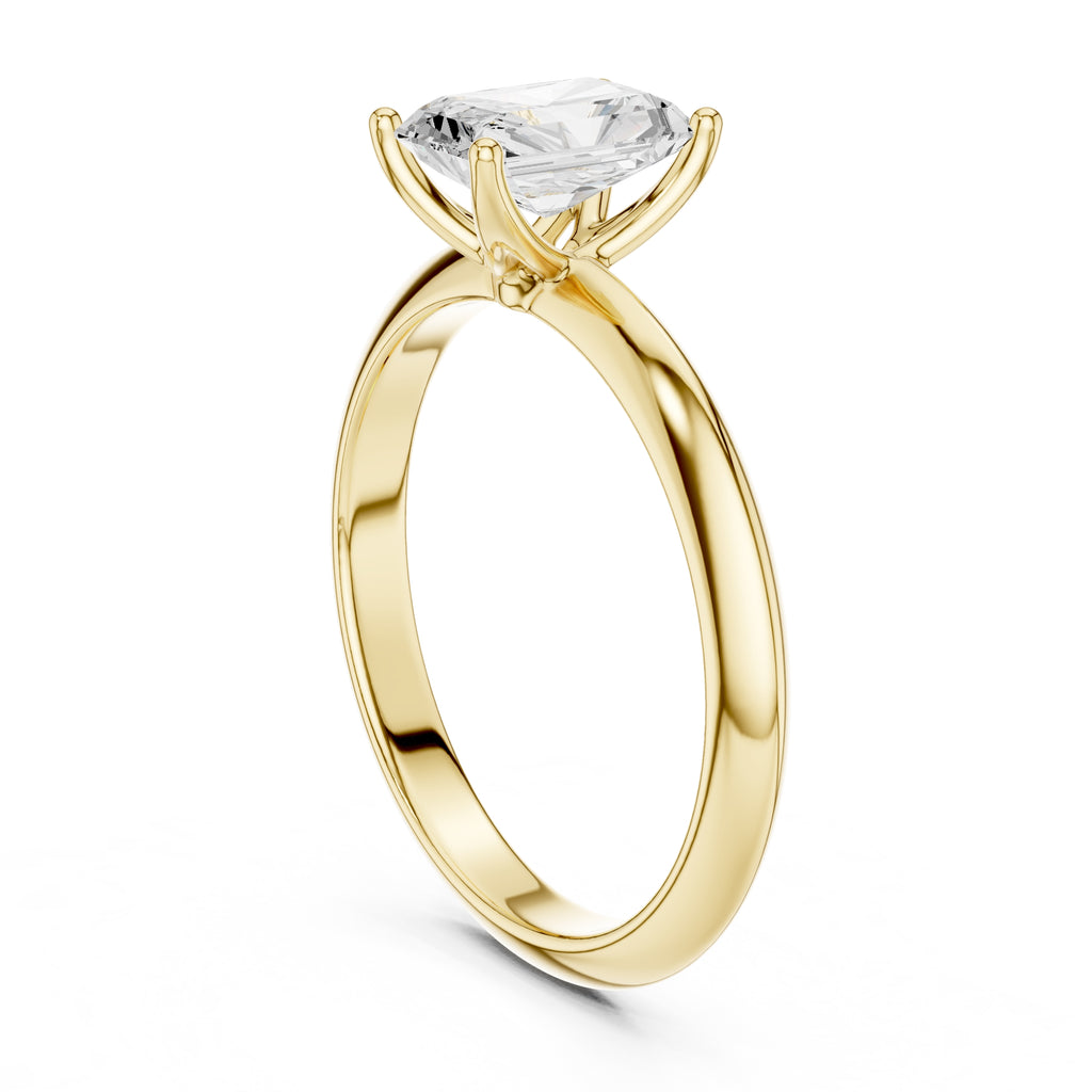 The Signature Four-Prong Solitaire 1ct Yellow Gold Radiant