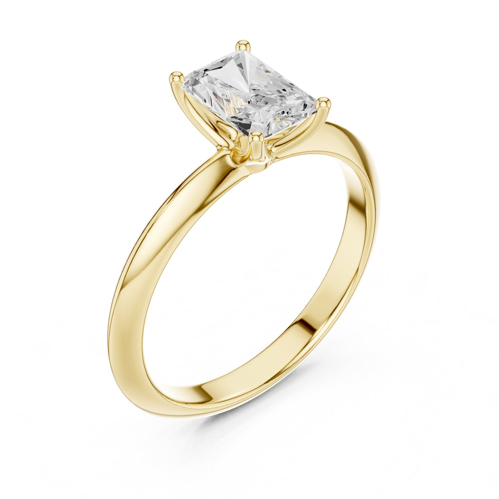 The Signature Four-Prong Solitaire 1ct Yellow Gold Radiant