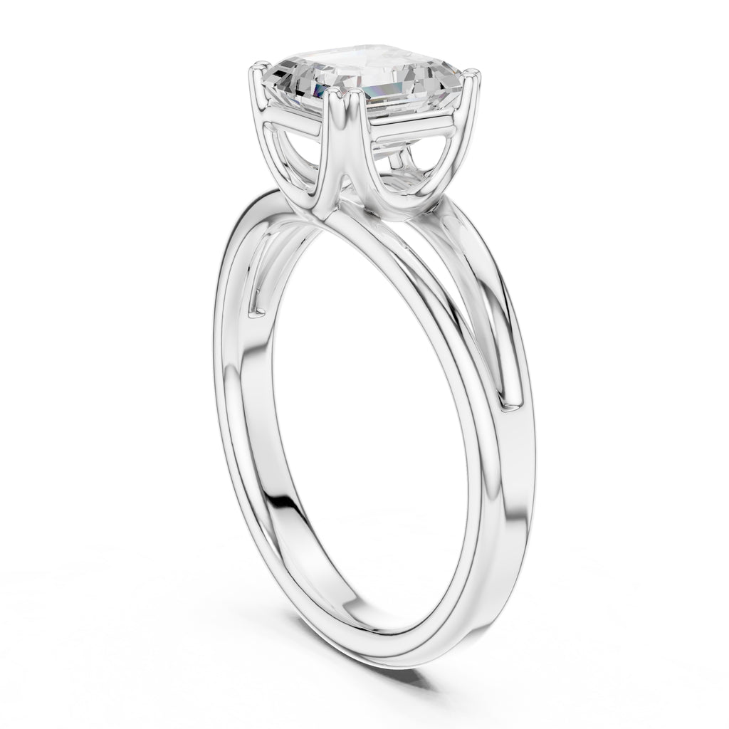 The Open Frame Ring 2ct White Gold Asscher