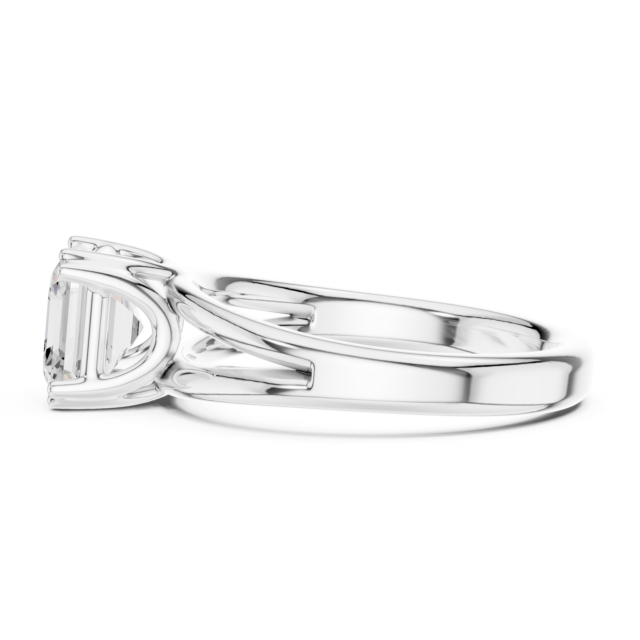 The Open Frame Ring 2ct White Gold Asscher