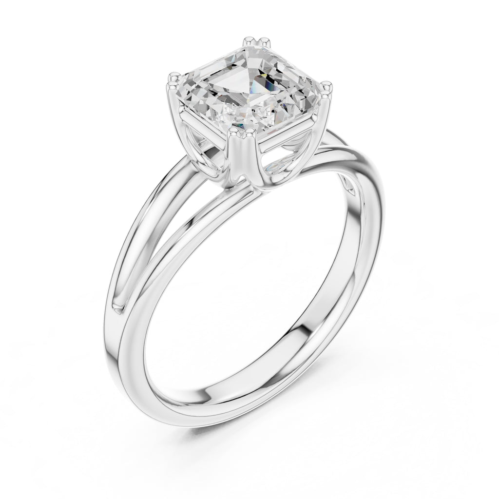 The Open Frame Ring 2ct White Gold Asscher