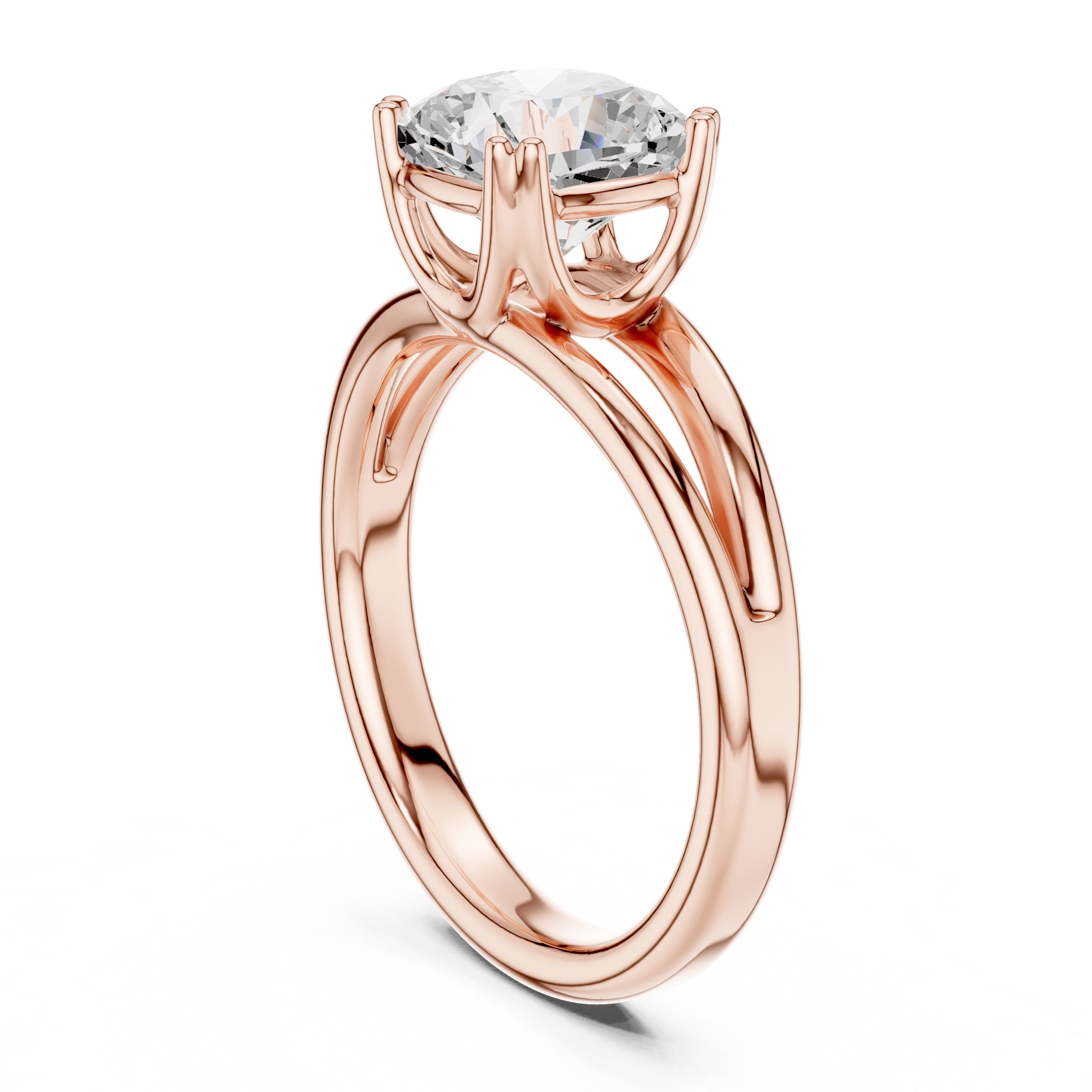 The Open Frame Ring 2ct Rose Gold Cushion
