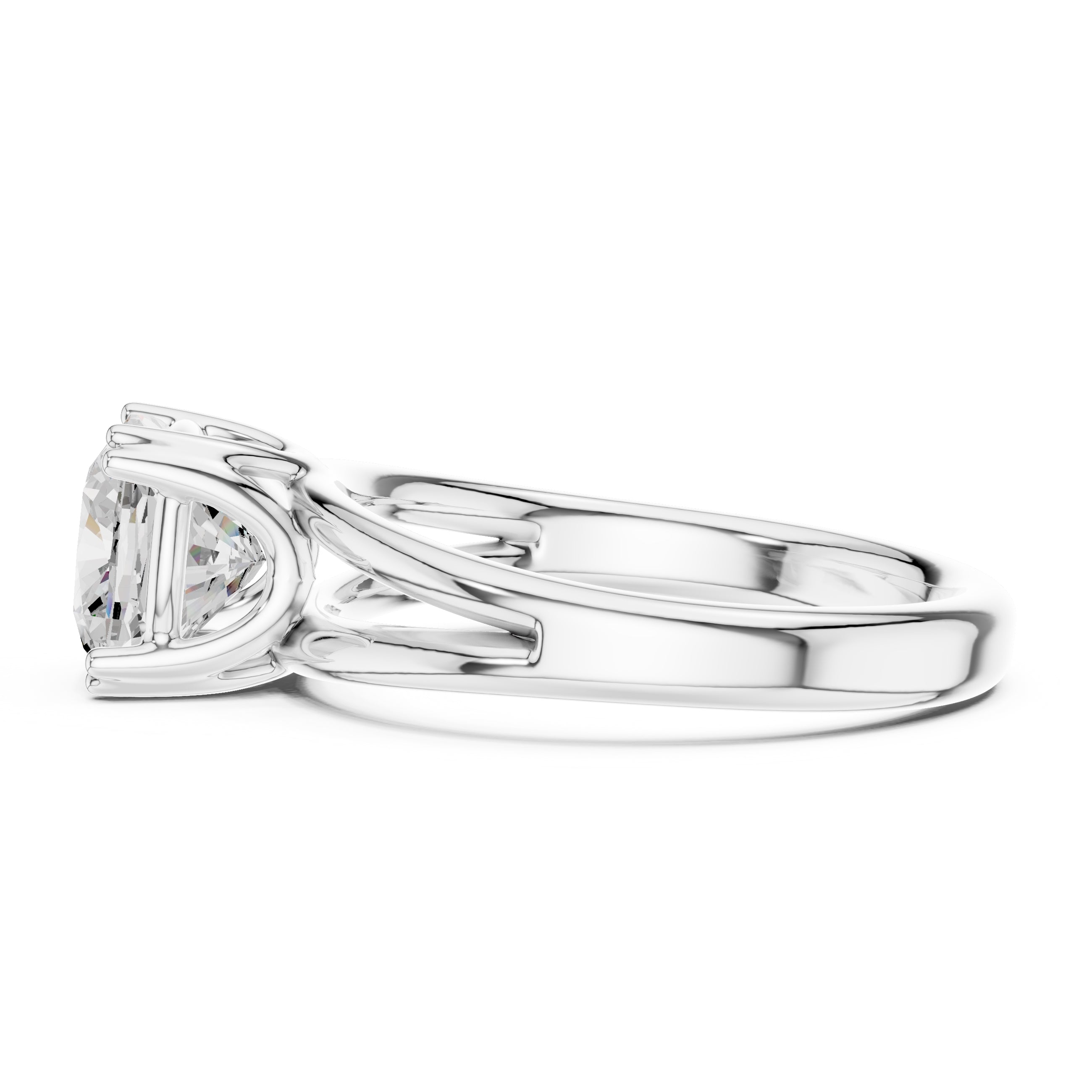 The Open Frame Ring 2ct White Gold Cushion