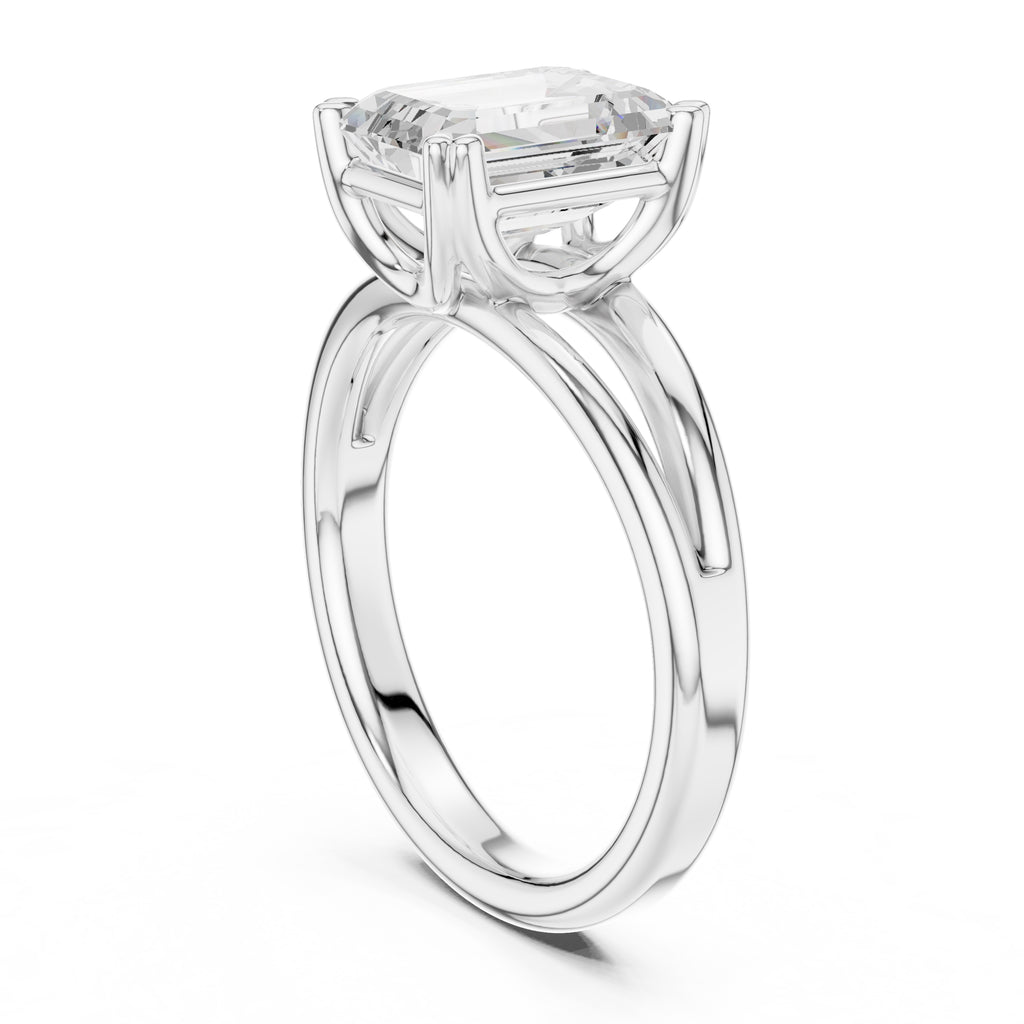 The Open Frame Ring 2ct White Gold Emerald