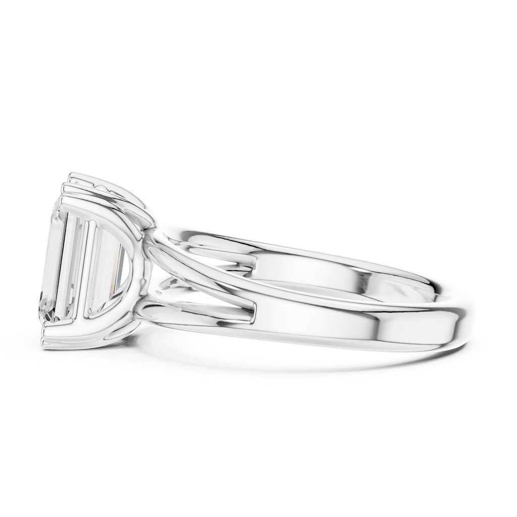 The Open Frame Ring 2ct White Gold Emerald