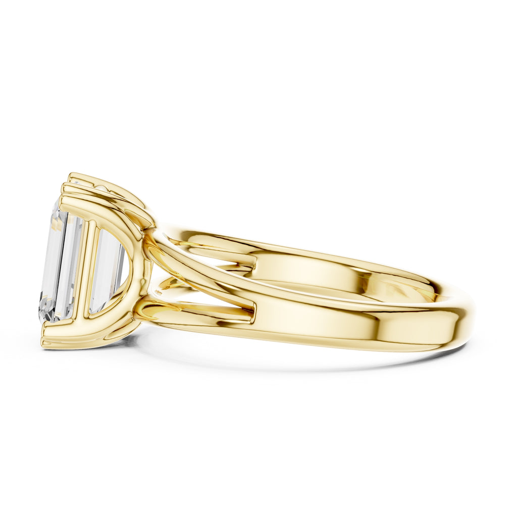 The Open Frame Ring 2ct Yellow Gold Emerald