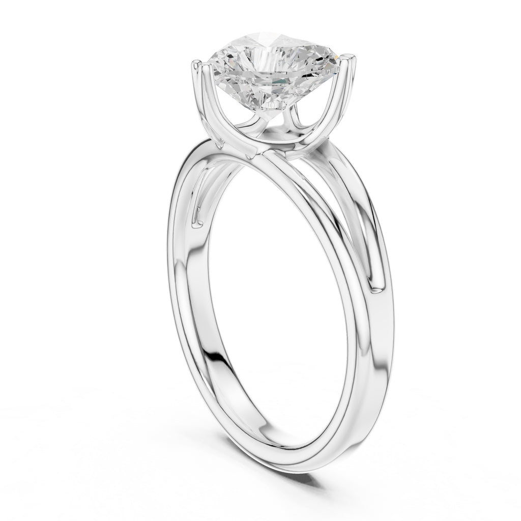 The Open Frame Ring 2ct White Gold Heart