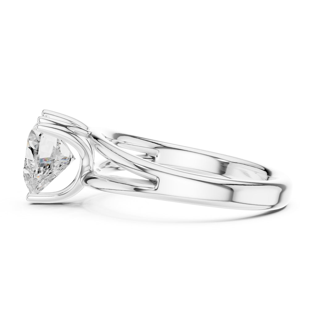 The Open Frame Ring 2ct White Gold Heart
