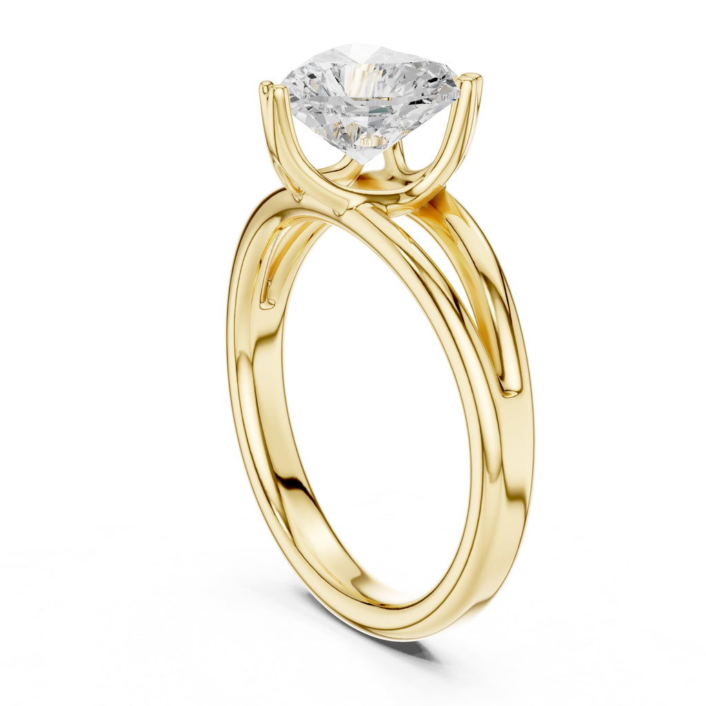 The Open Frame Ring 2ct Yellow Gold Heart