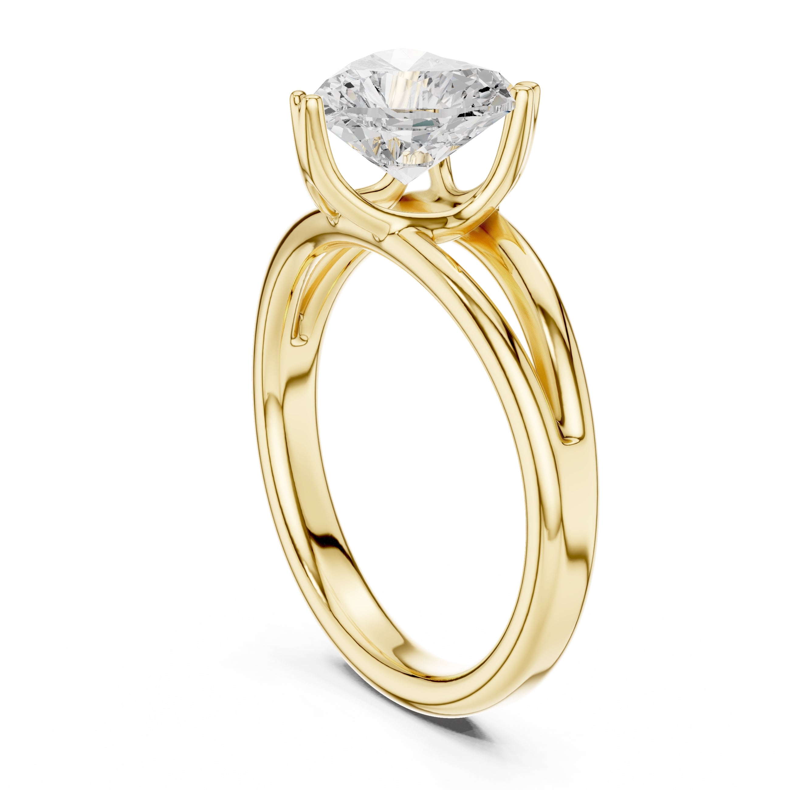 The Open Frame Ring 2ct Yellow Gold Heart
