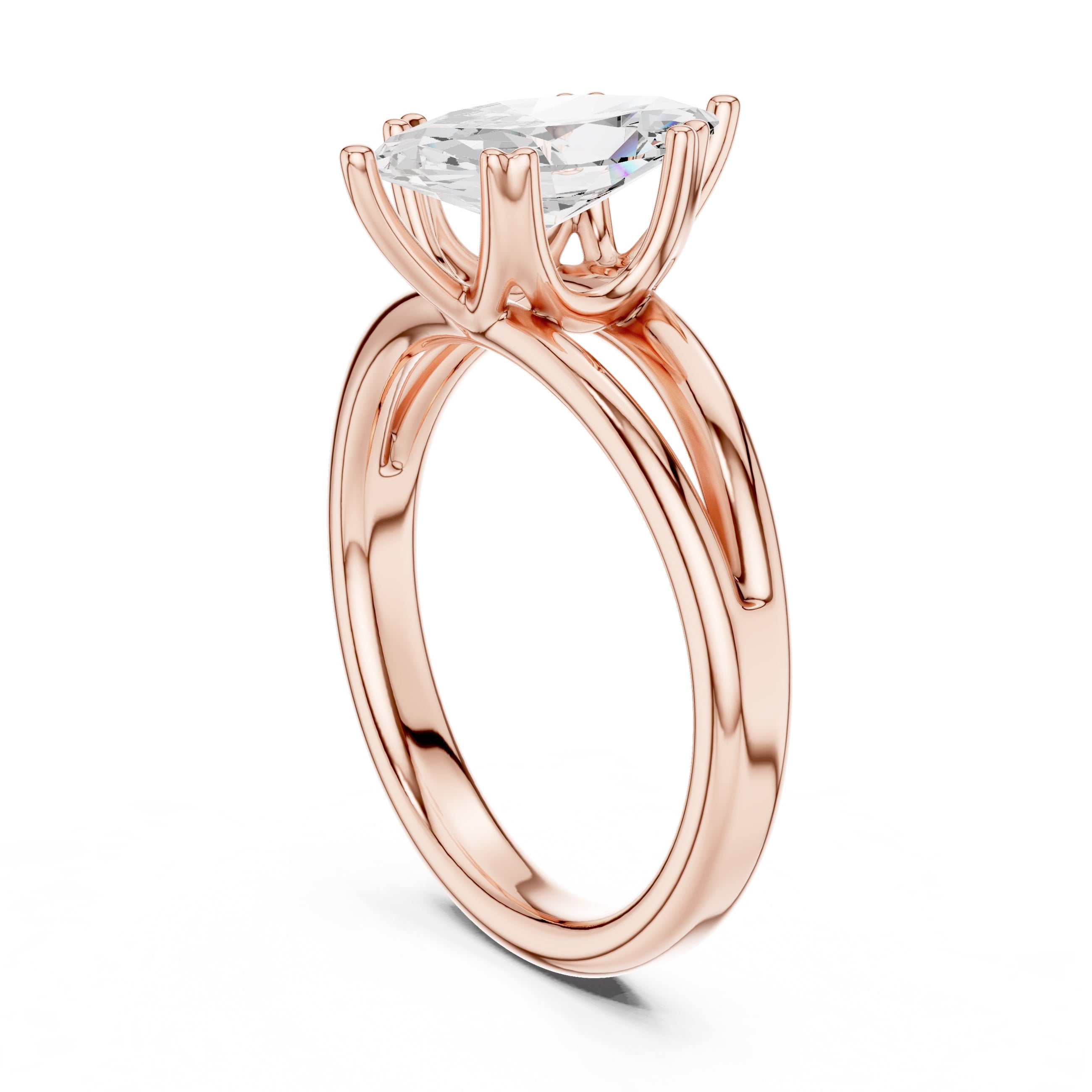 The Open Frame Ring 2ct Rose Gold Marquise