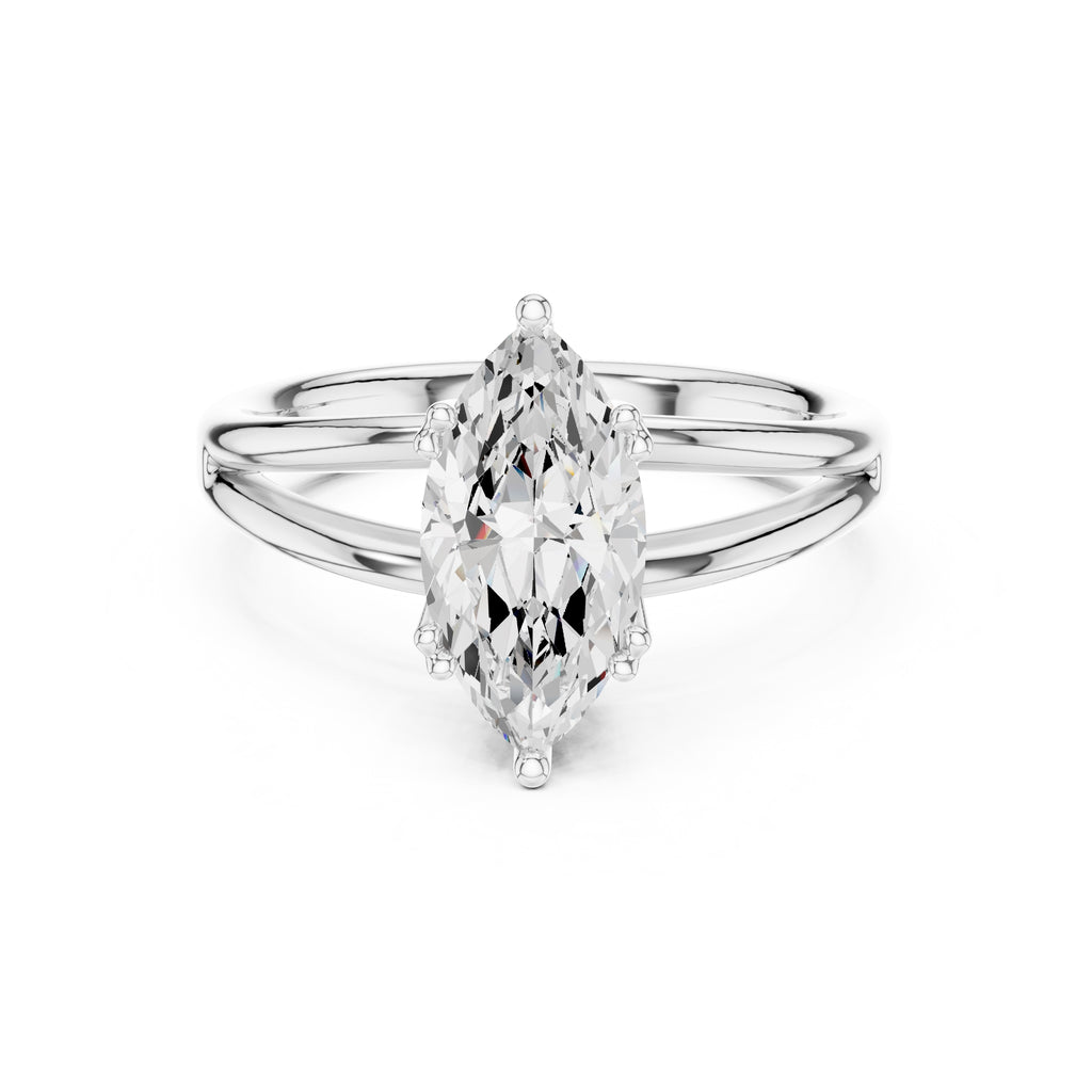 The Open Frame Ring 2ct White Gold Marquise