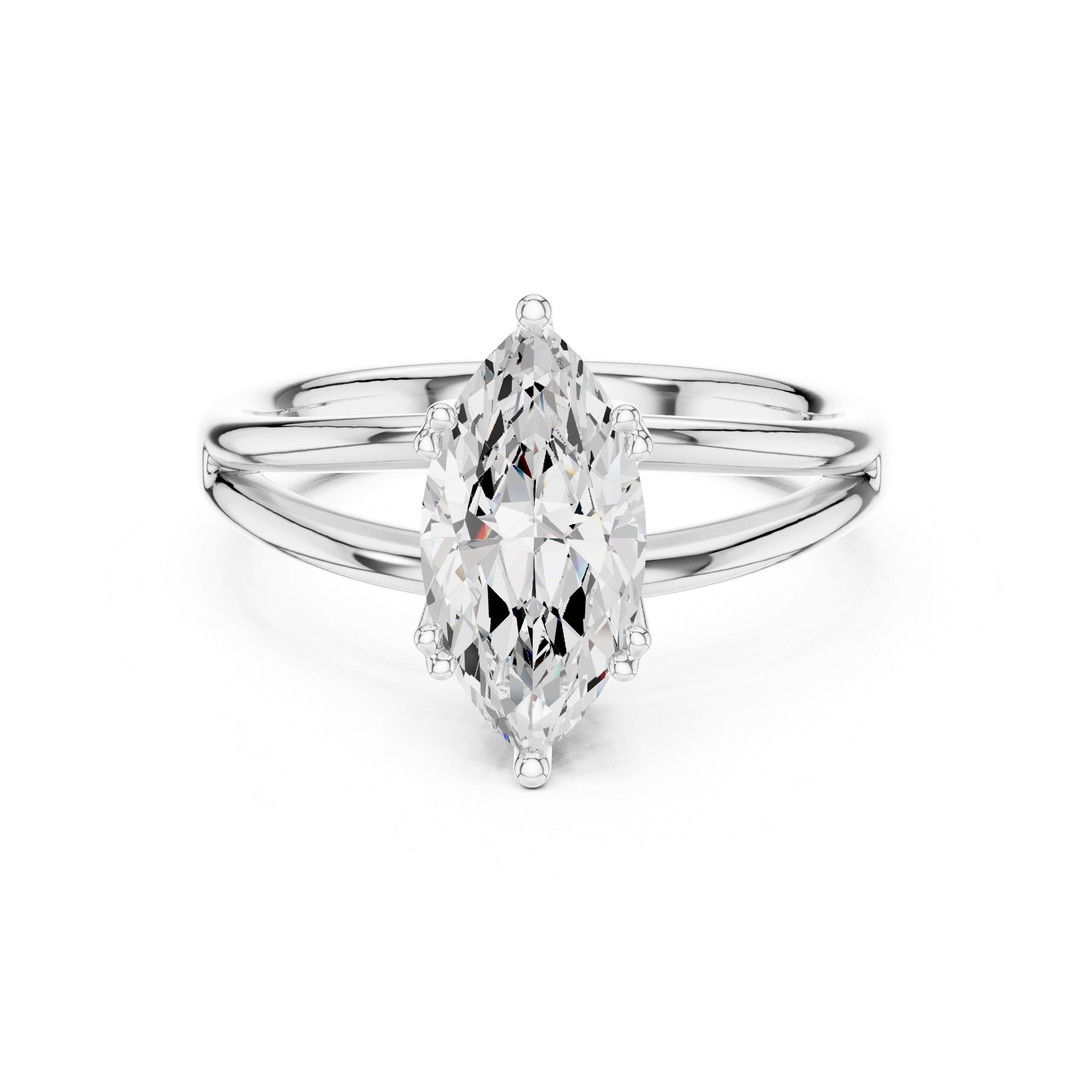 The Open Frame Ring 2ct White Gold Marquise