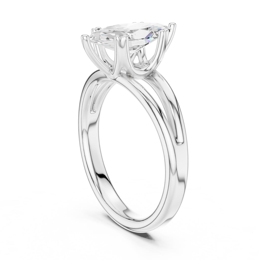 The Open Frame Ring 2ct White Gold Marquise